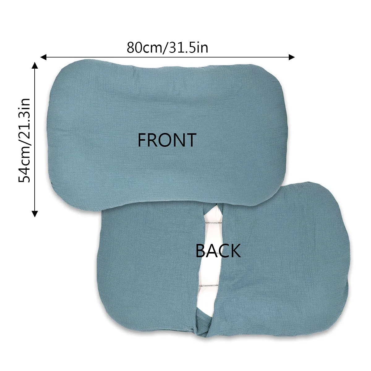 Muslin Baby Lounger Cover Soft Organic Cotton Slipcover Fits Newborn Lounger for Baby Boys and Girls (Blue) blue