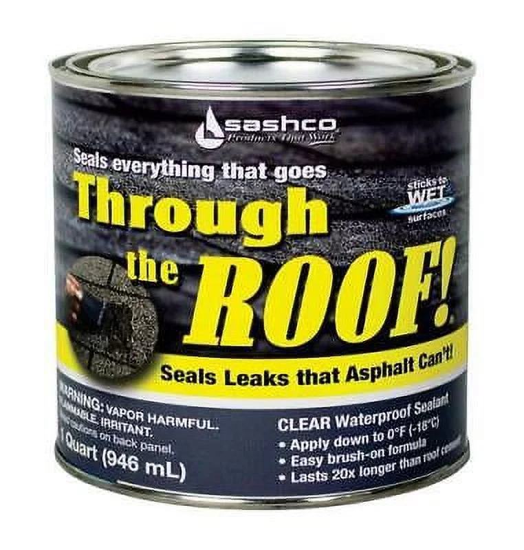 Sashco Through The Roof Clear Clear Elastomeric Roof Sealant 1 qt. (Pack of 6)
