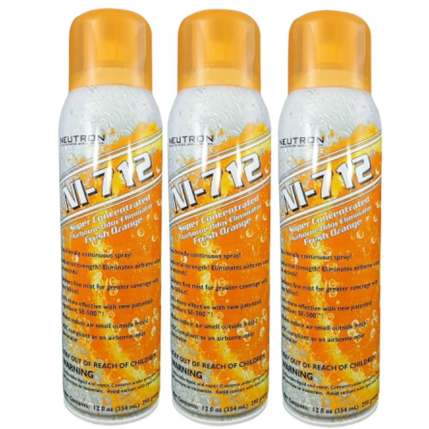 Ni-712 Odor Eliminator, Orange Continuous Spray - 3 Pack Air Freshener