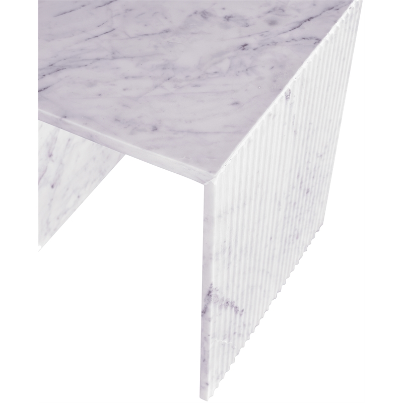 Meridian Furniture Lucca White End Table