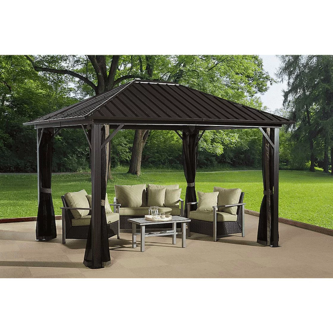 Sojag 500-9165258 10 x 12 ft. No.53 Steel Roof Genova Gazebo