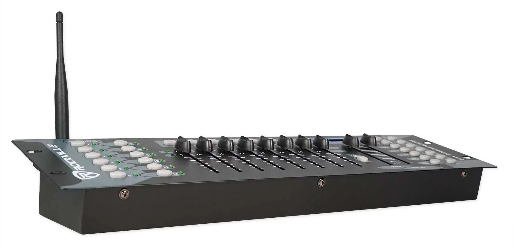 (10) Rockville MINI RF3 RGBWA+UV DMX DJ/Party Wash Lights+DMX Controller+Bags