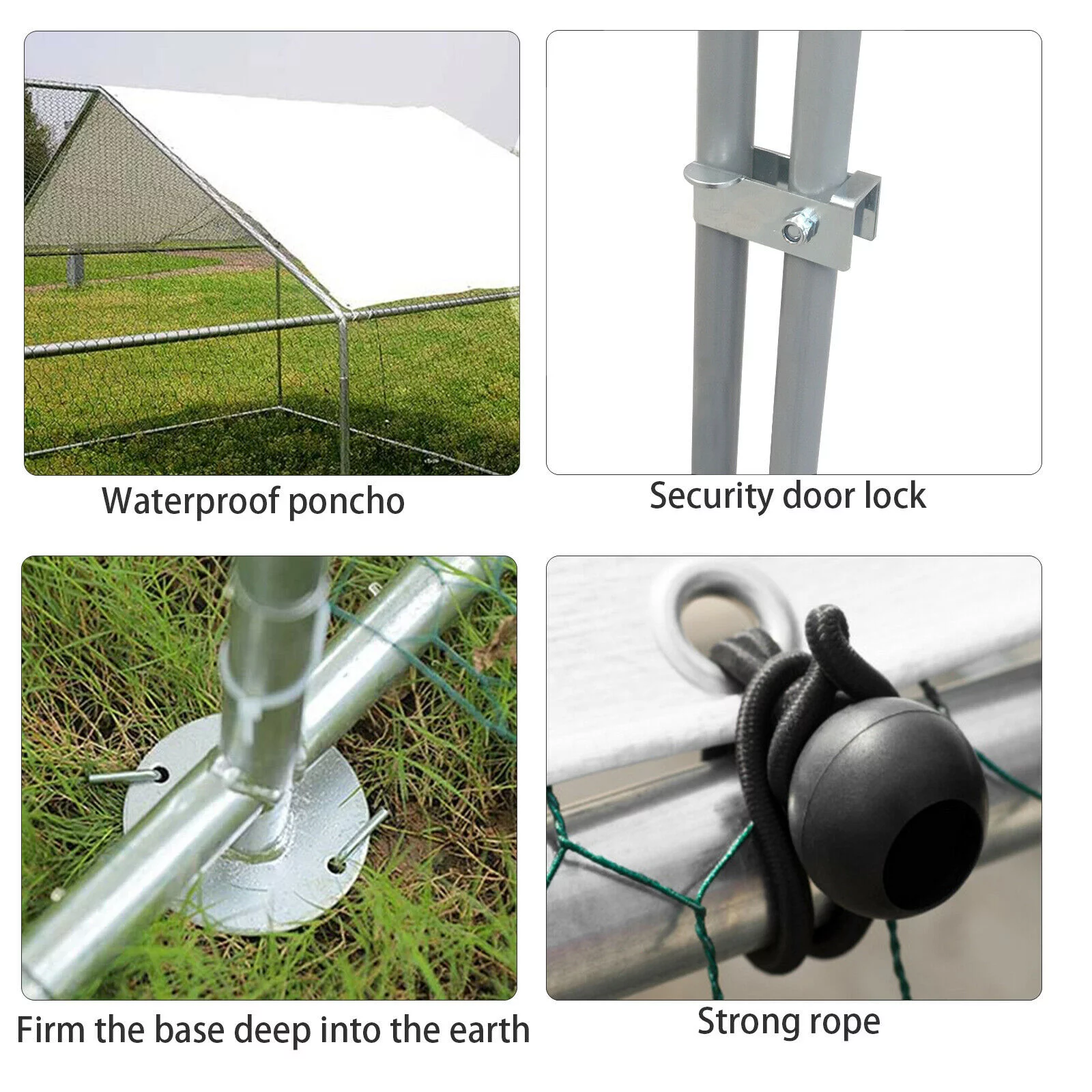 Large Walk in Chicken Run Coop Hen House Enclosure Backyard Poultry Cage Cover 20'x10'