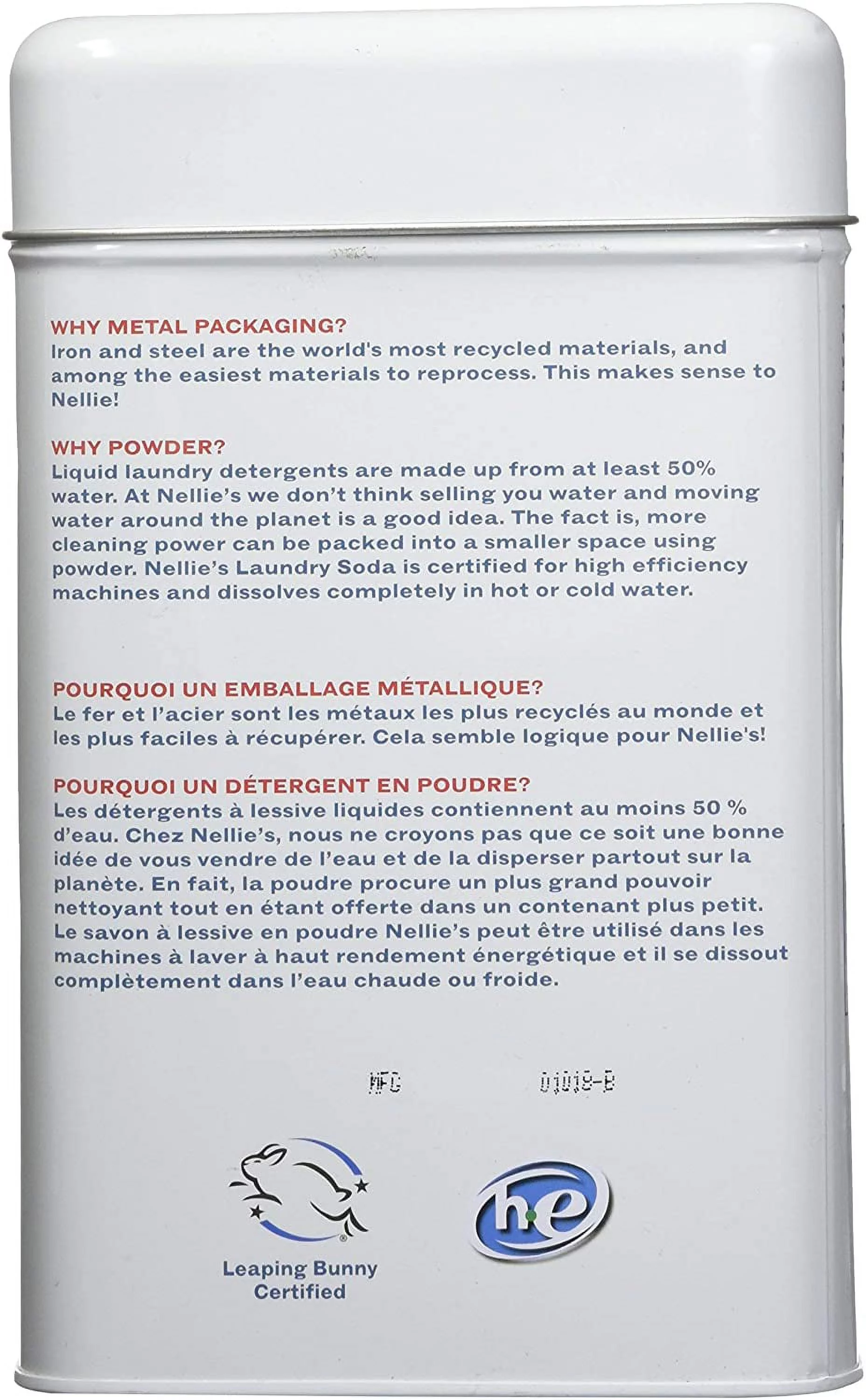 Nellie's Laundry Soda 100 Loads 3.3 lbs