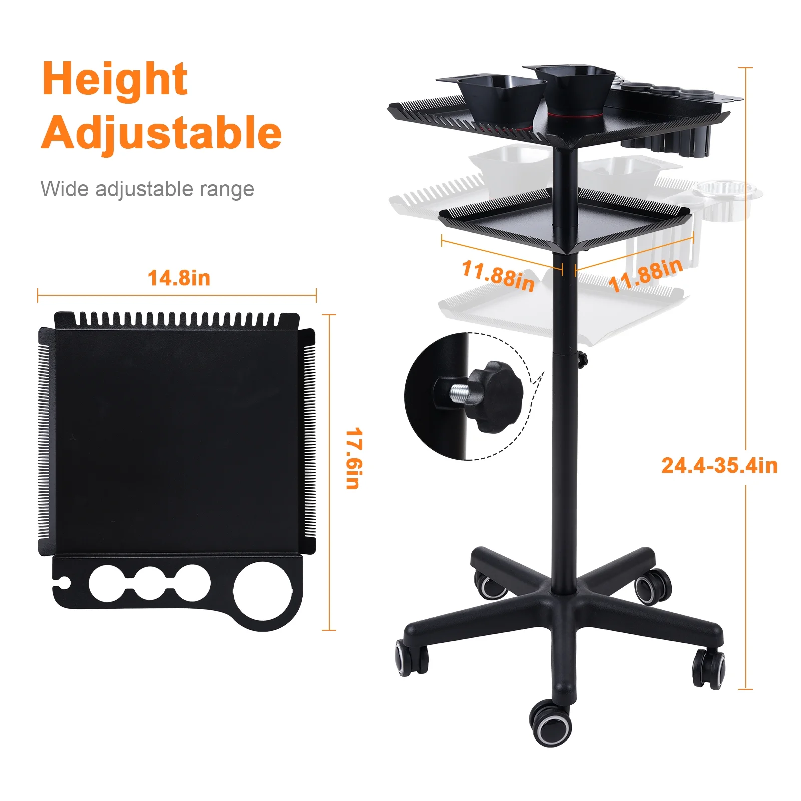 Bestauty Trolley,Cart Station Hair Hair Salon Stand Movable Cart Salons Station Hair Salon Cart Beauty Cart Beauty Salon 2-tier Salon Hair Salon Hair Stylist Wheels 2-tier Salon Station On Wheels