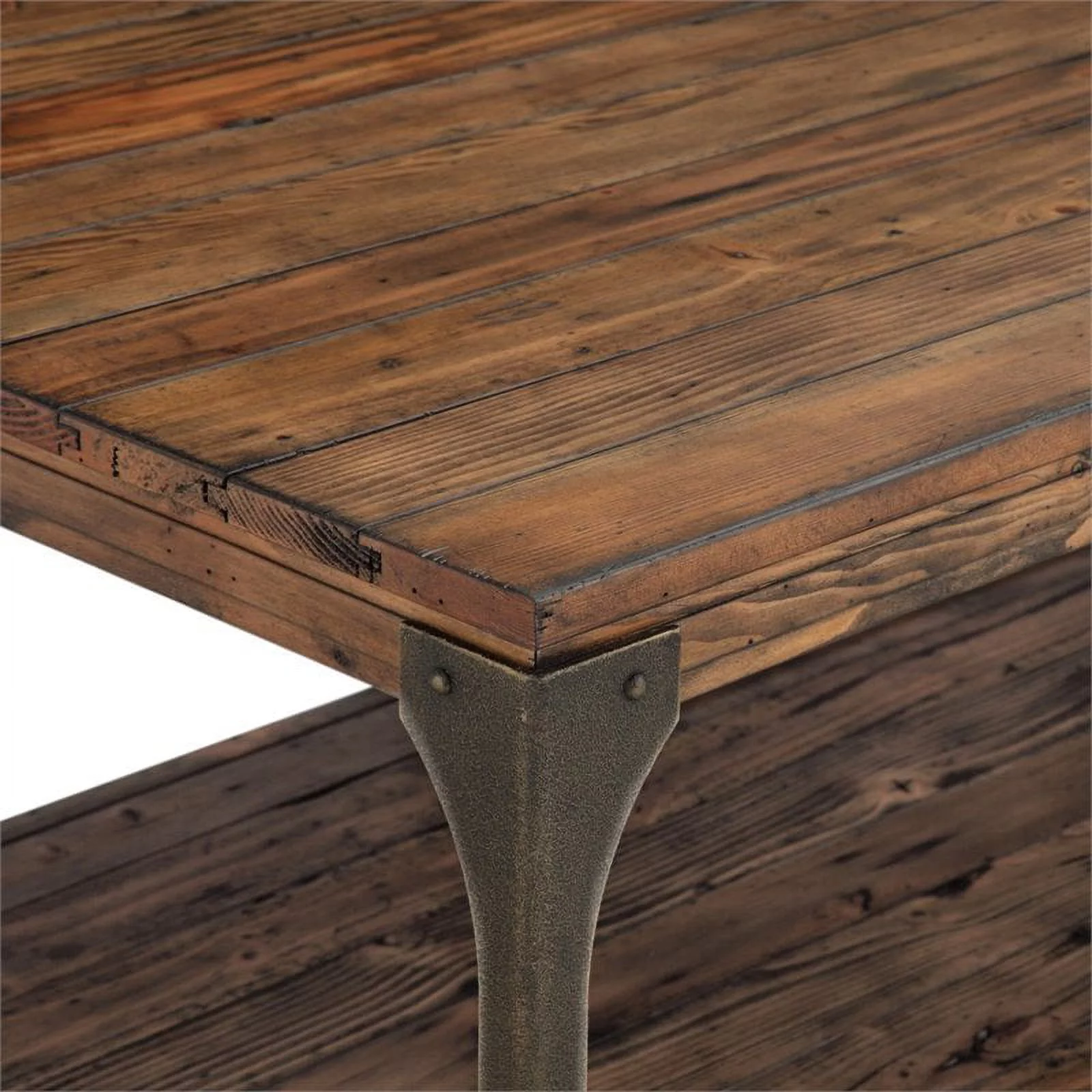 Bowery Hill Modern Wood Industrial End Table in Bourbon Finish