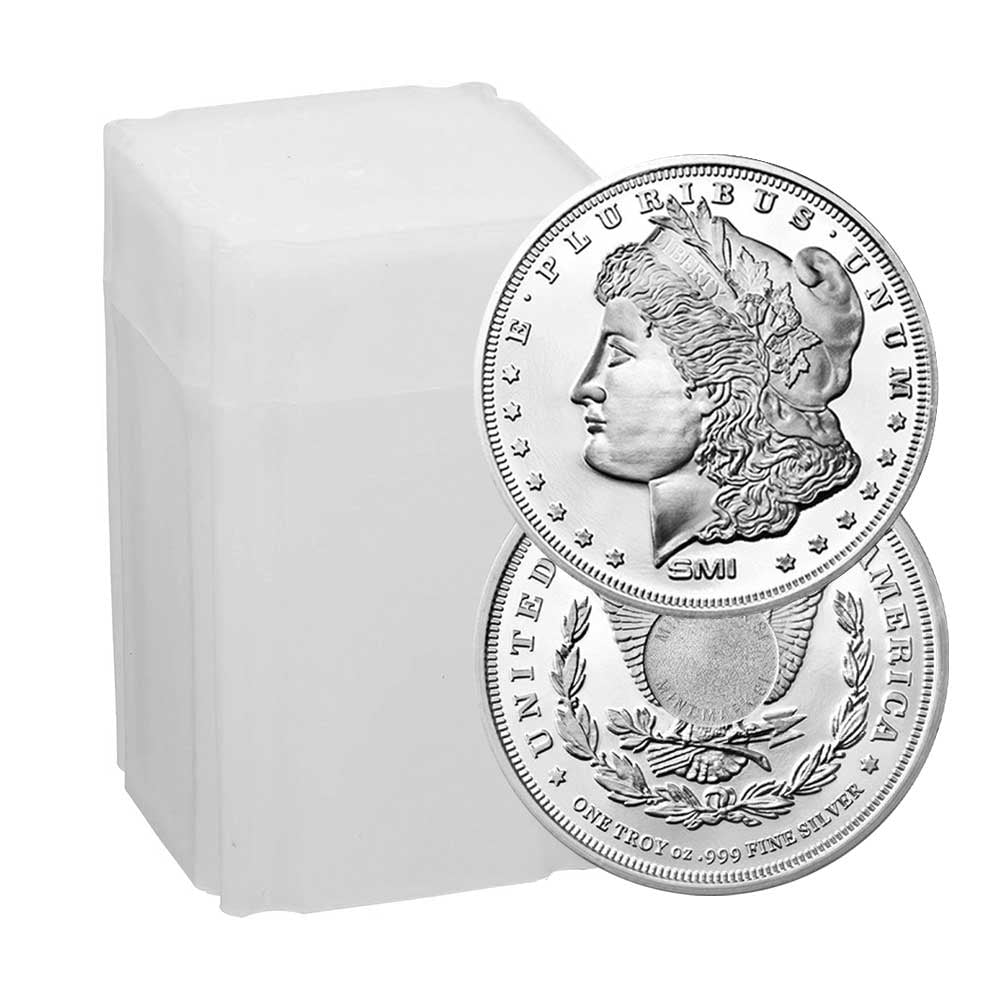 The Sunshine Mint Lot of 20 - 1 Troy oz Sunshine Mint Morgan Design .999 Fine Silver Round Mint Mark SI, Bullion