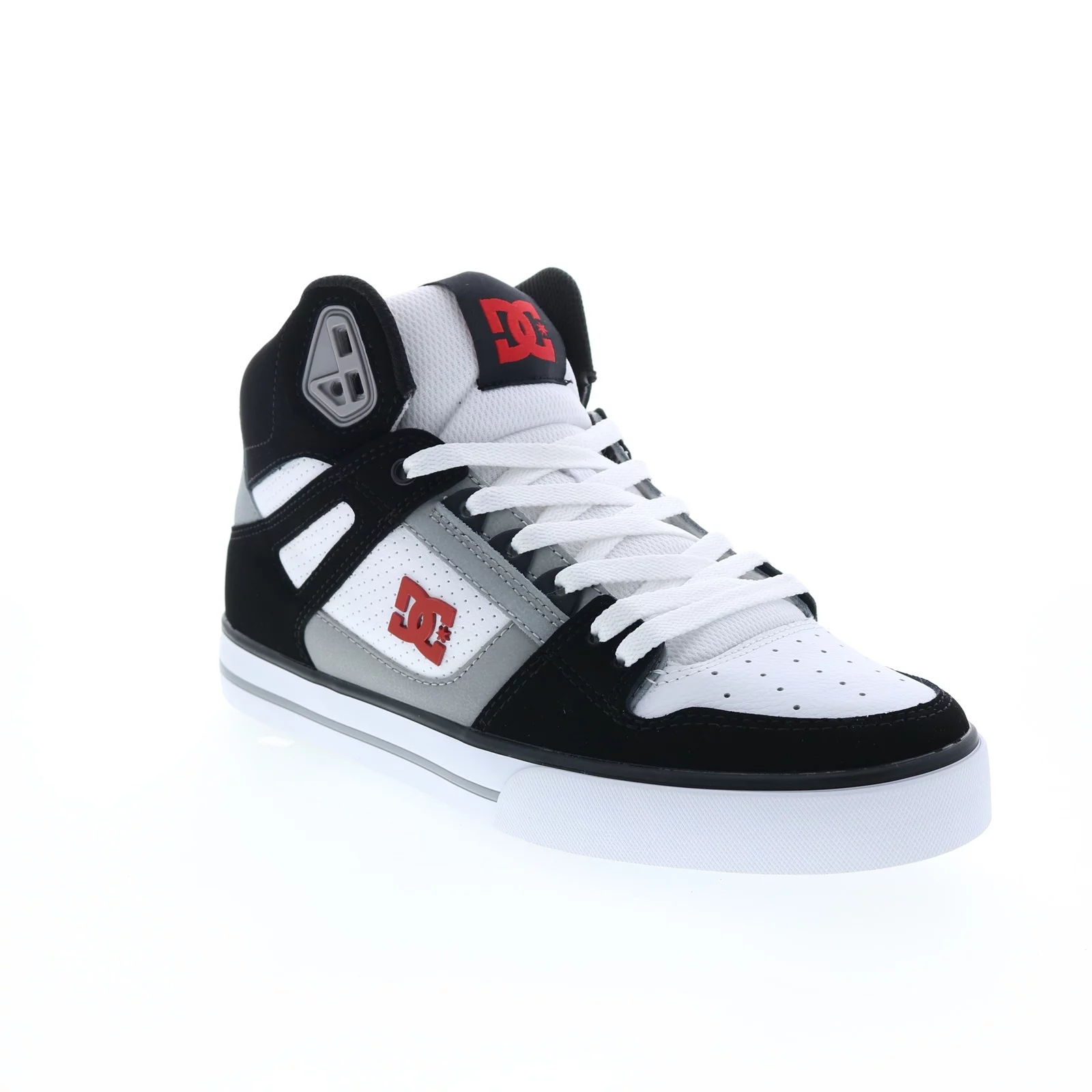 DC Men's Pure High-Top Shoes - Black/White/Red - 12