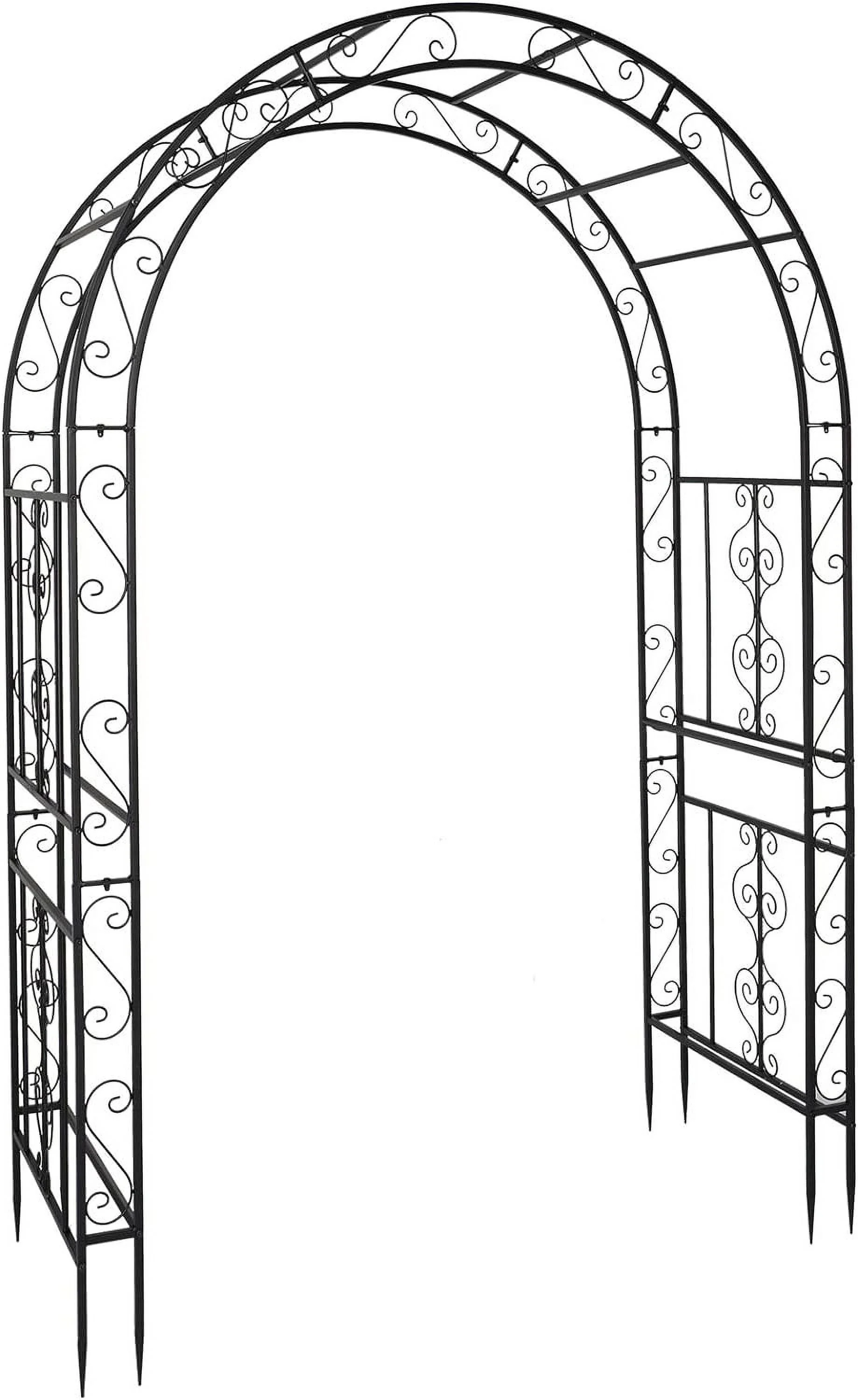 Garden Arbor for Wedding Ceremony Party, Arch Archway Steel Garden Trellis for Plant Climbing, Christmas Garden Decorations Pergola for Garden, Backyard, Lawn (59.1