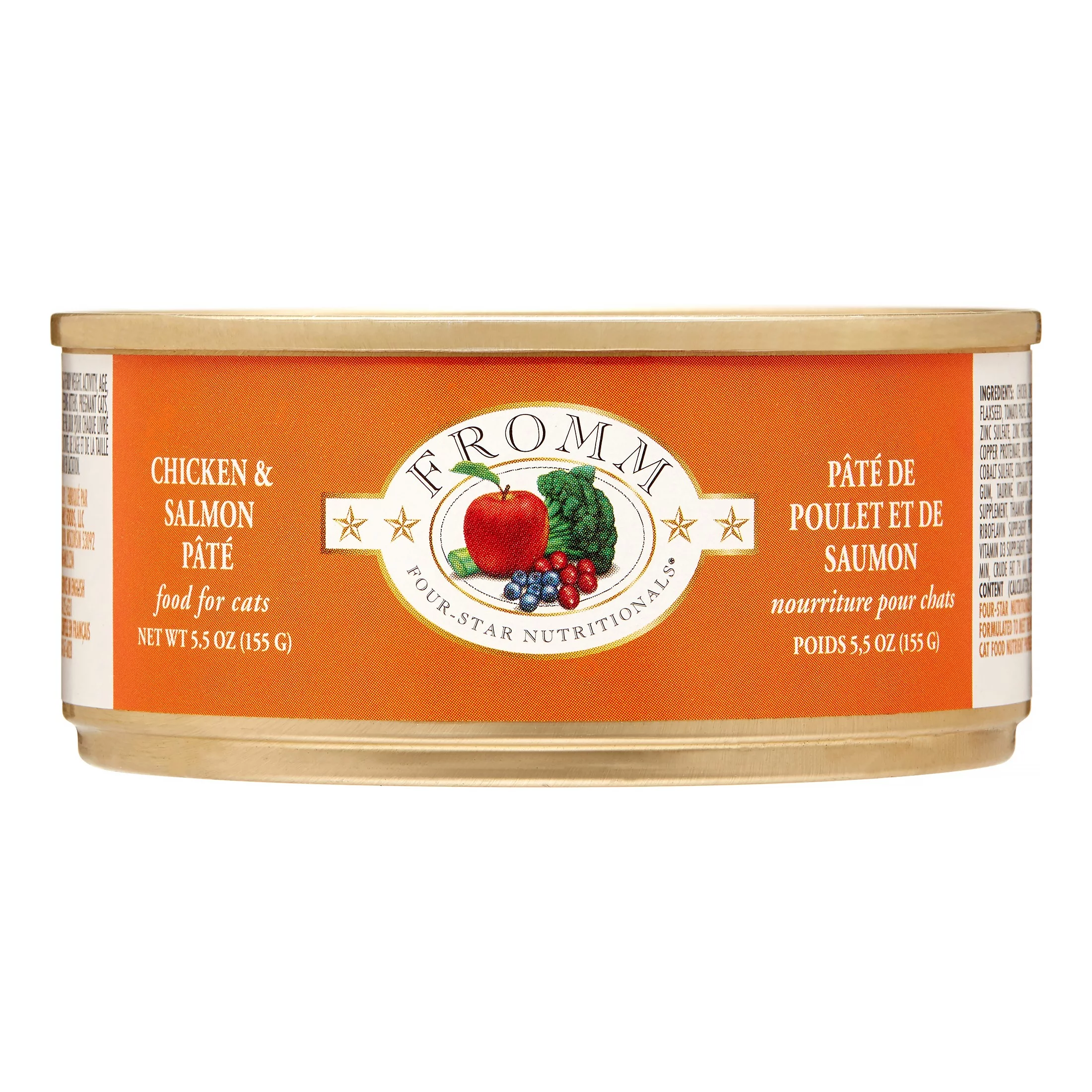 (Pack of 12) Fromm Four Star Nutritionals Chicken & Salmon Pate Wet Dog Food, 5.5 oz cans
