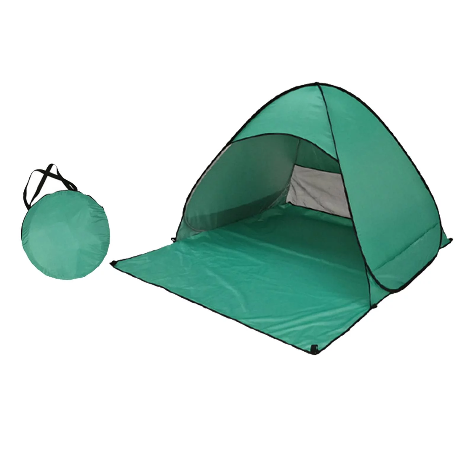 Beach Tent up Tent UPF 50 Lightweight Beach Sun Protection Camping Tent Quick Cabana for Mountaineering, Backyard Outdoor Activities, Picnic Deep Green