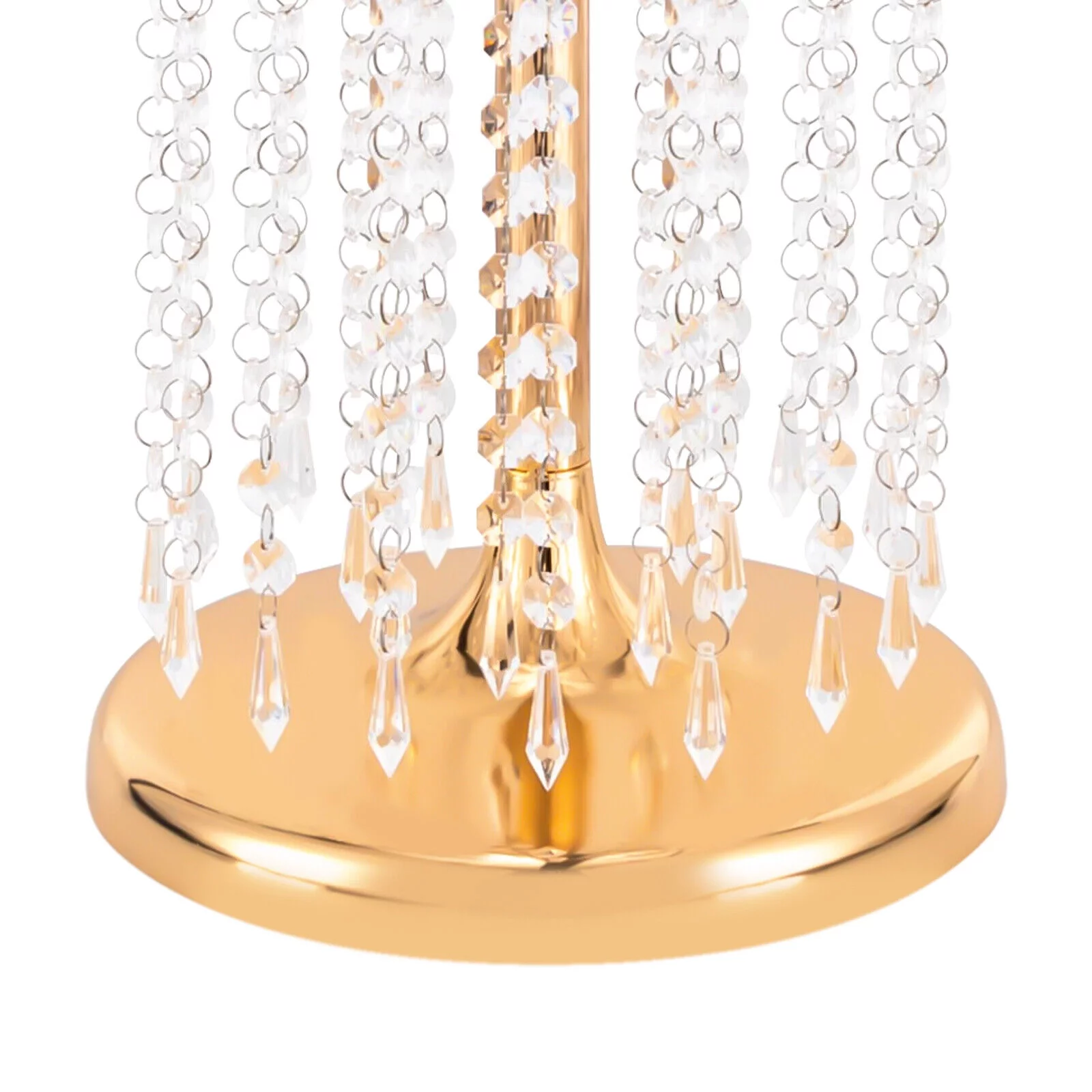 10 PCS Metal Gold Flower Vase Wedding Table Centerpieces Acrylic Crystal Flower Stand