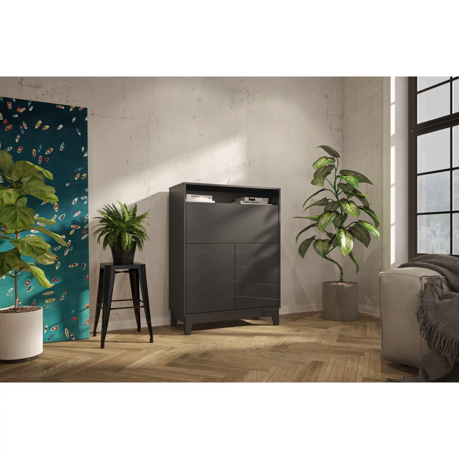 Nexera 402694 Boss Secretary Desk, Black