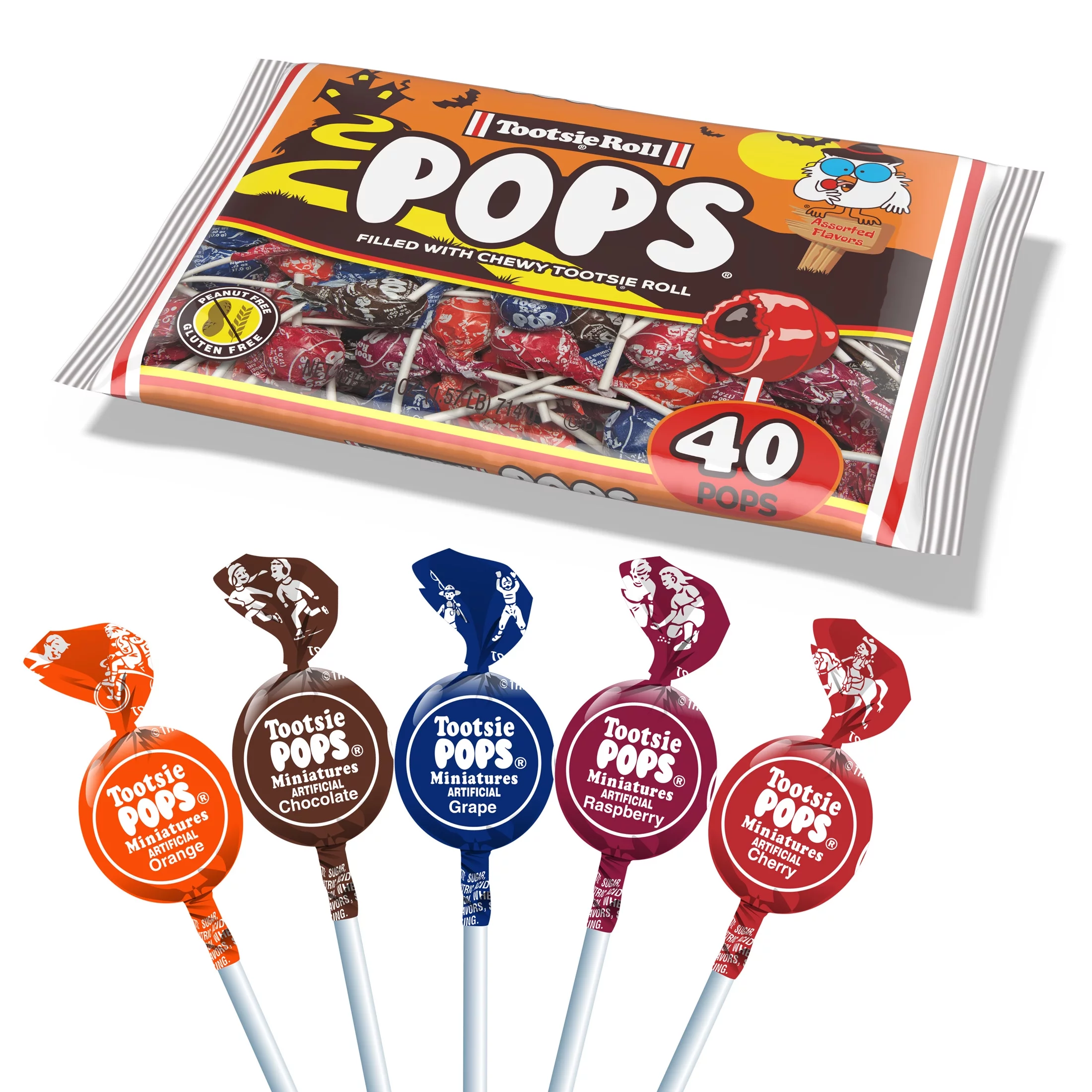 Tootsie Pops Halloween Candy 25.2 oz / 40 Lollipops