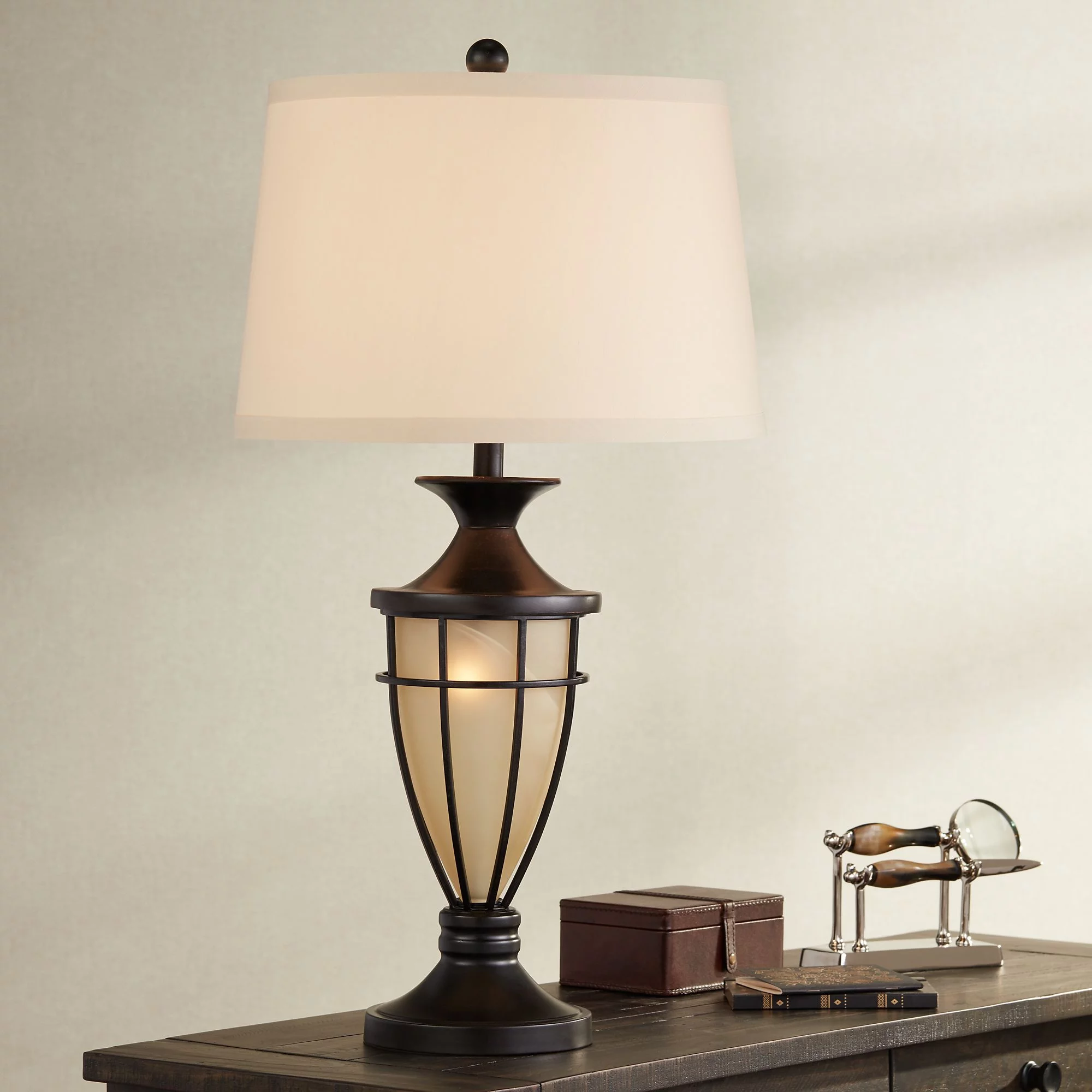 John Timberland Mission Table Lamp with Nightlight 33