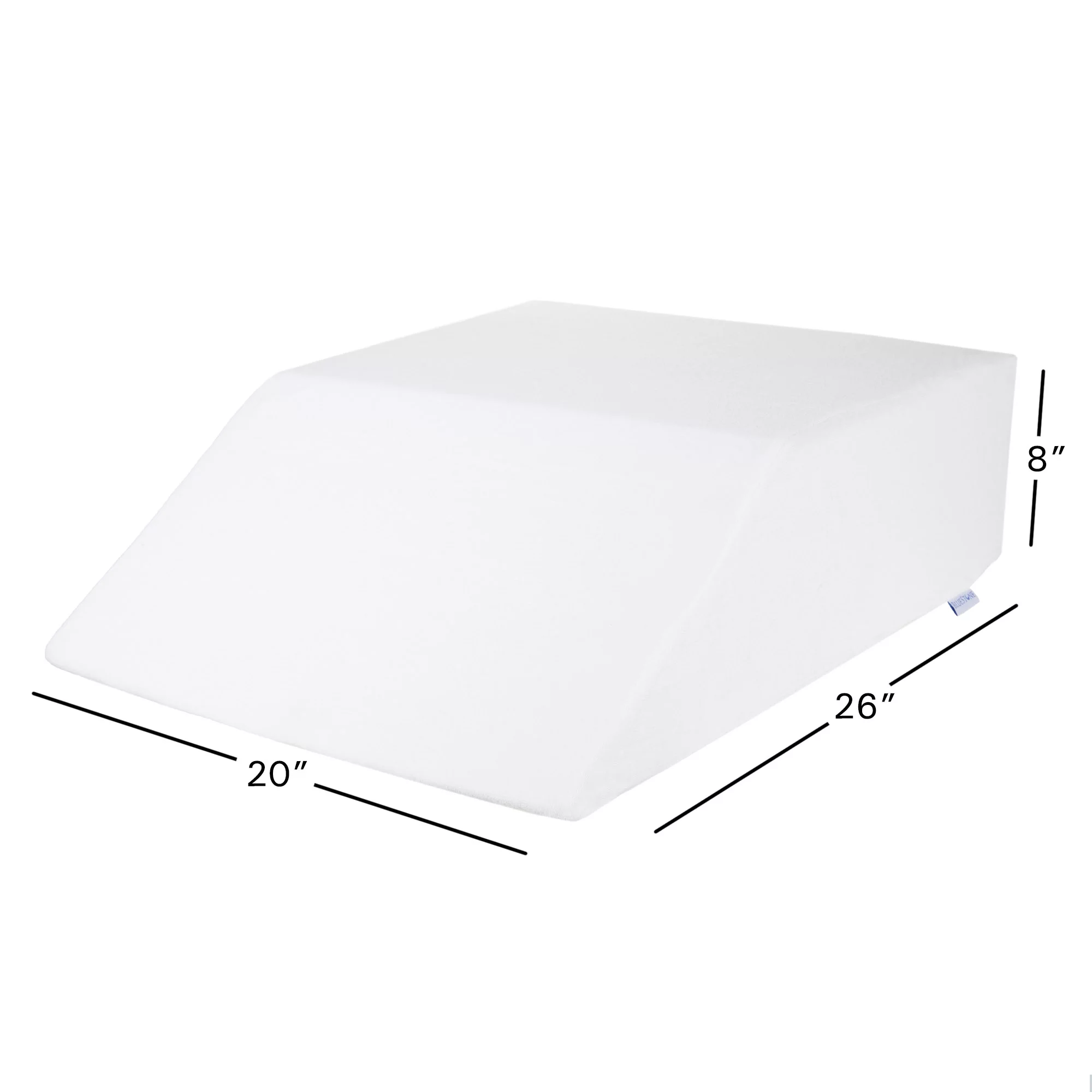 Bluestone Polyester Wedge Pillow, Elevated Lightweight Removable Washable