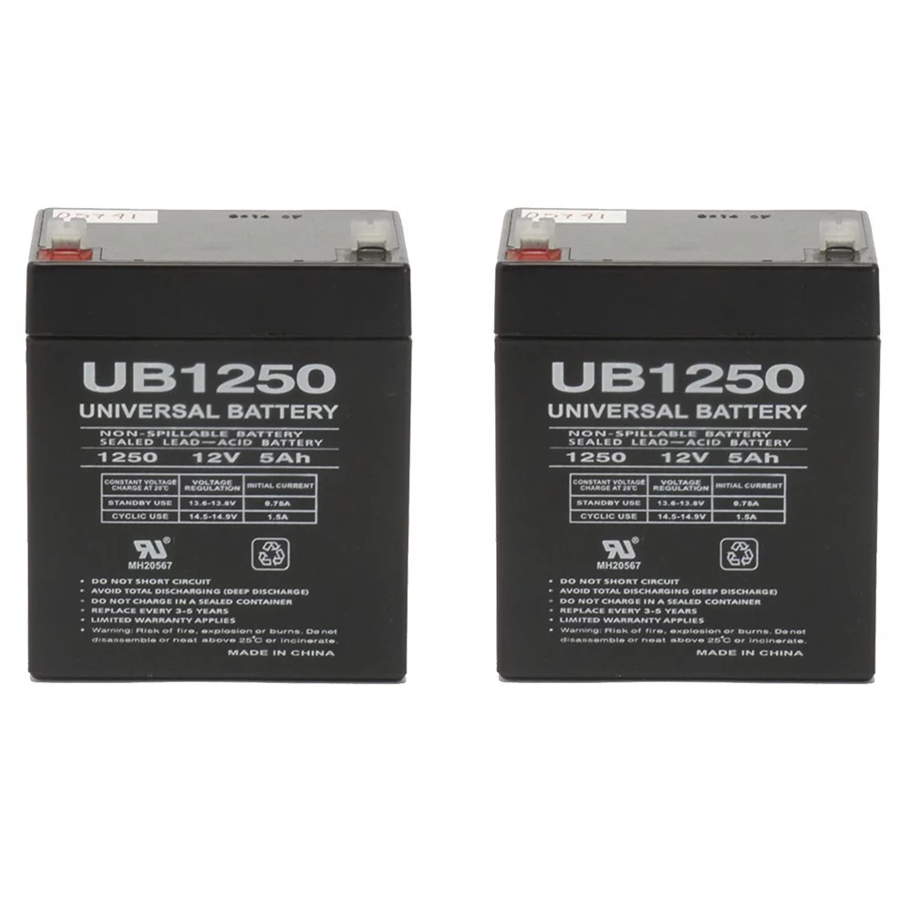 12V 5Ah Replacement Battery for Razor E100 Glow - Not compatible with Power Core E100 - 2 Pack