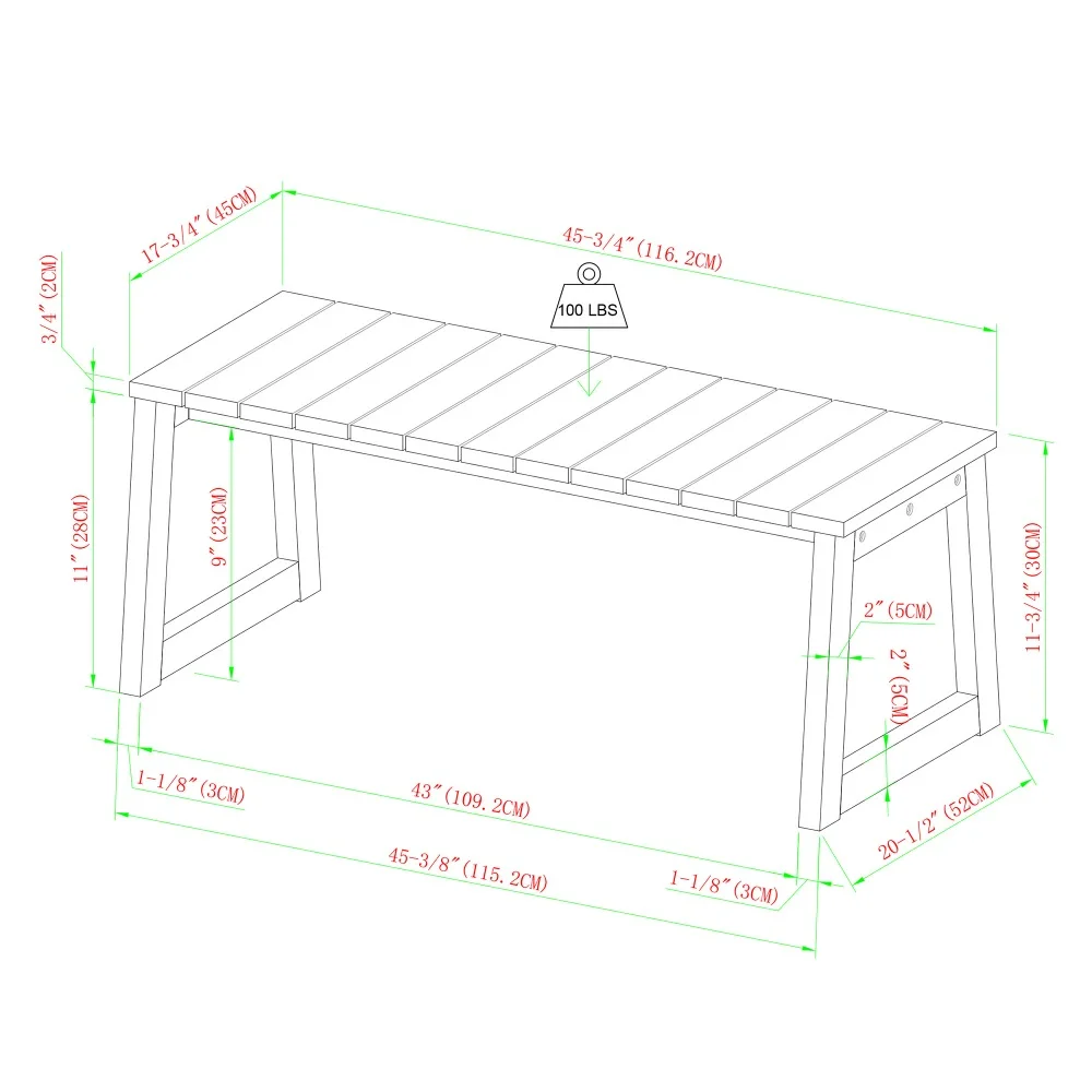 Modern Solid Wood Slat-Top Outdoor Coffee Table – Natural