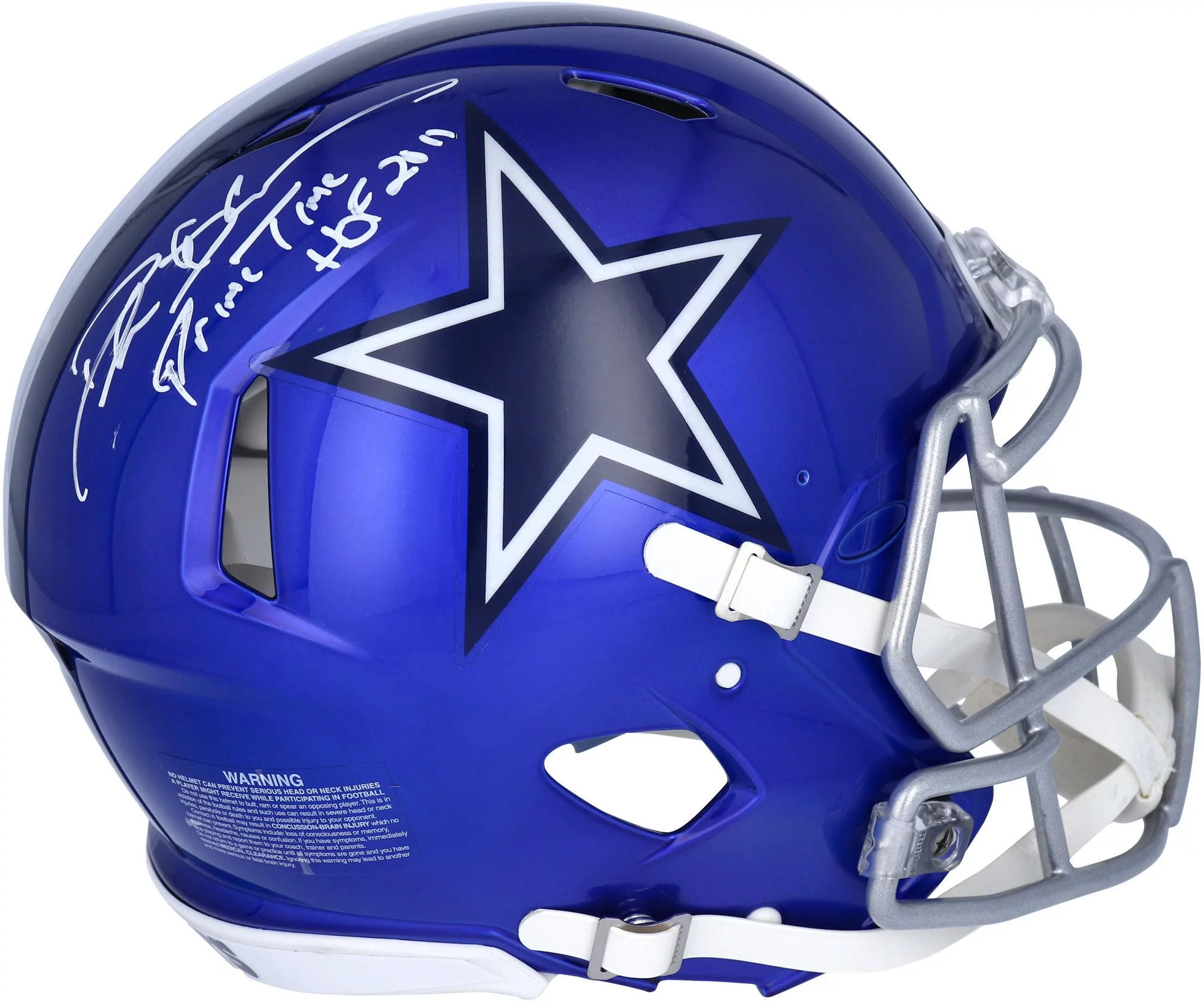Deion Sanders Dallas Cowboys Autographed Riddell Flash Speed Authentic Helmet with 