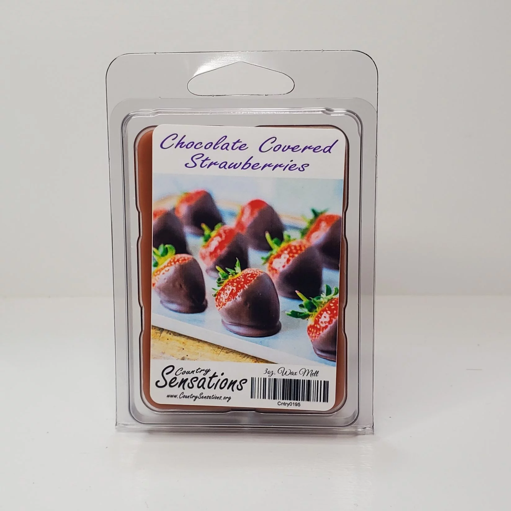 Chocolate Covered Strawberries - Wax Melt, 6 Cube Pack