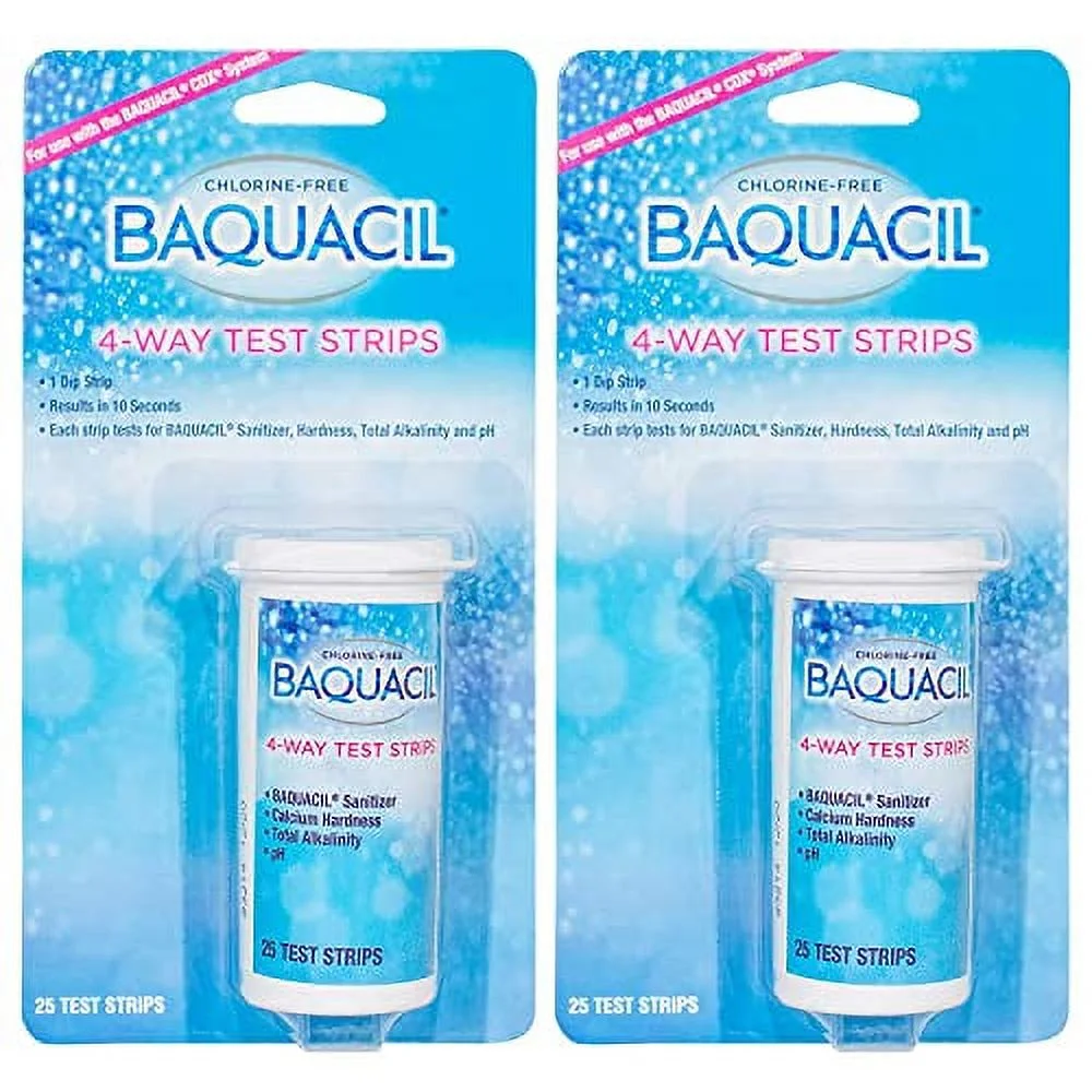 Baquacil 4 Way Test Strips (25 count) (2 Pack)