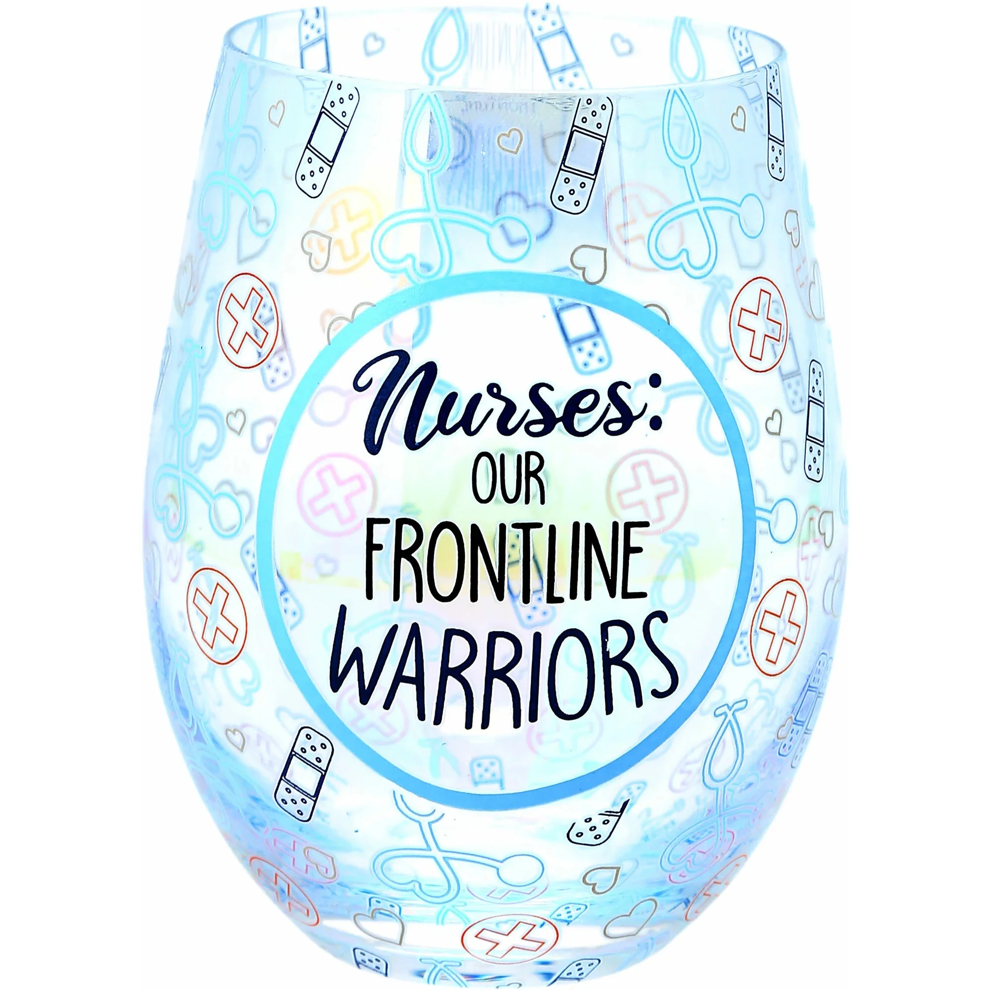 Nurses - 18 oz Stemless Wine Glass