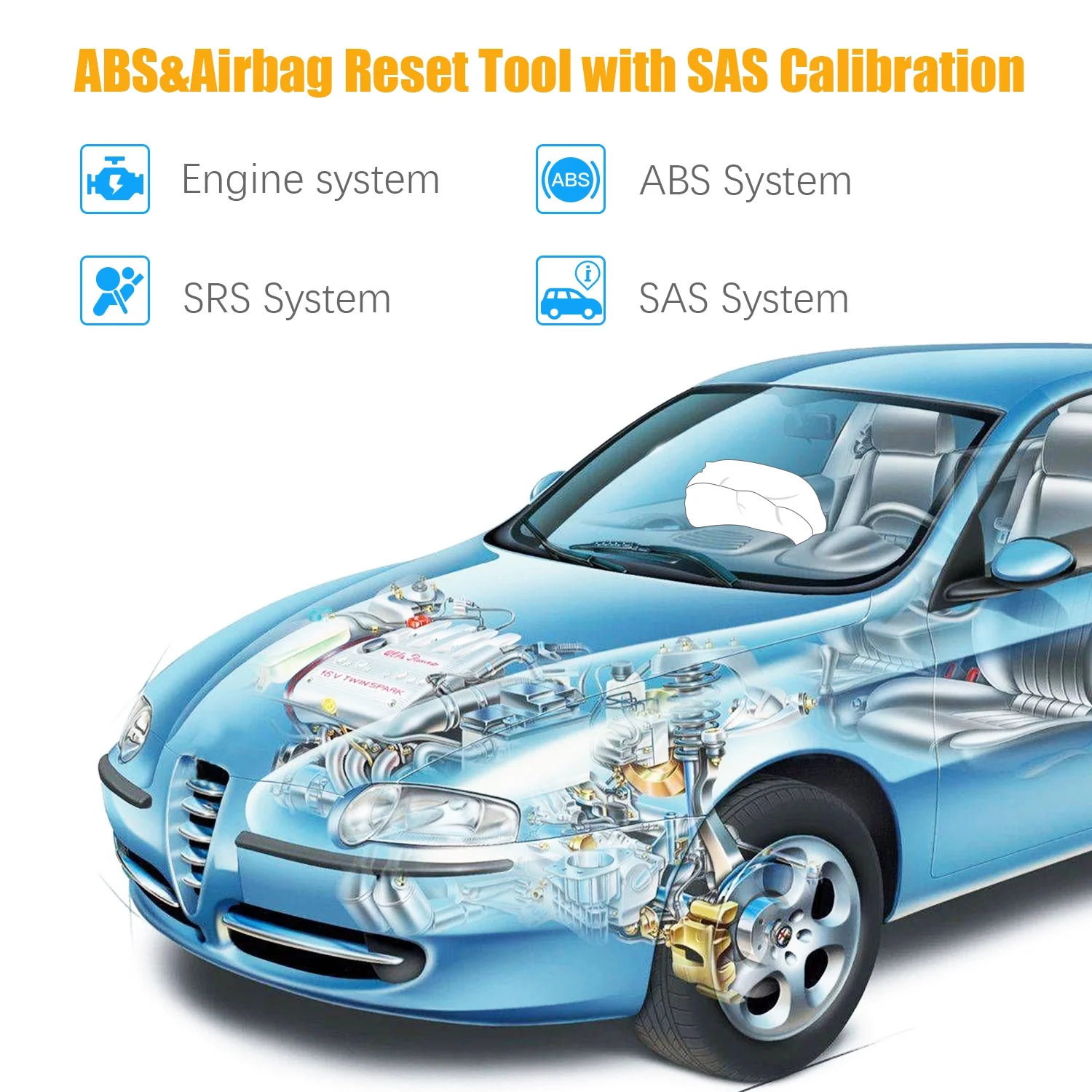 Foxwell NT630 Plus Scanner ABS Bleeding SRS SAS OBD2 Code Reader Diagnostic Tool
