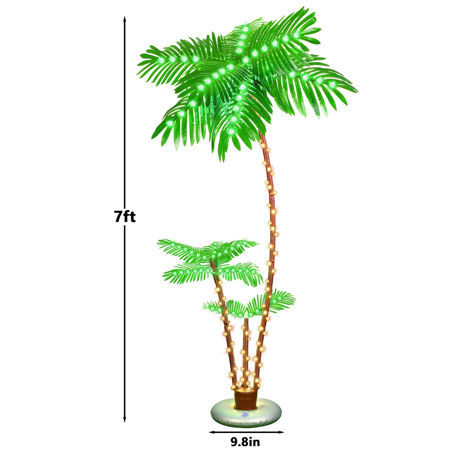 7FT Outdoor Christmas Decorations Decor Lighted Palm Tree