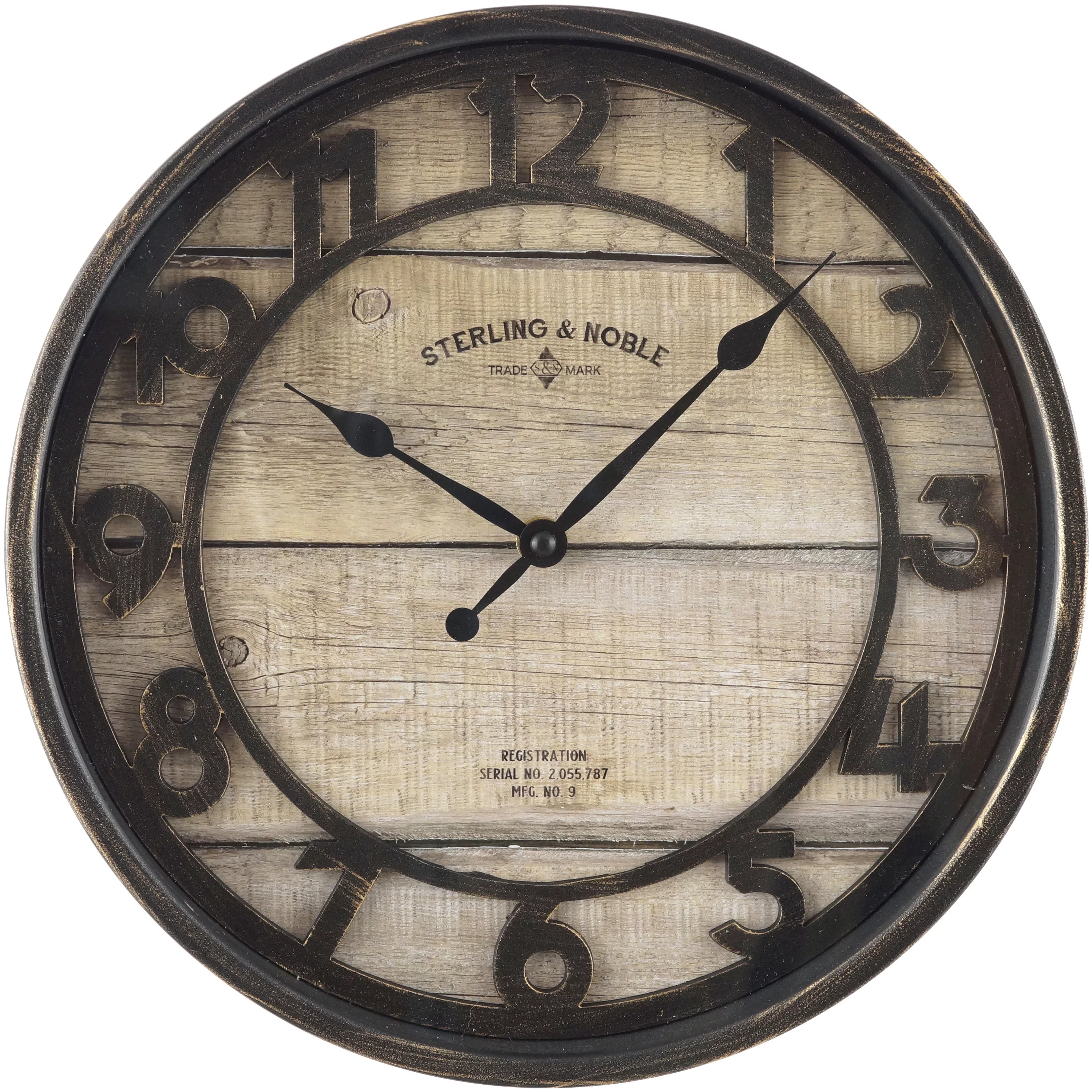 Better Homes & Gardens Rustic Bronze Metal Clock