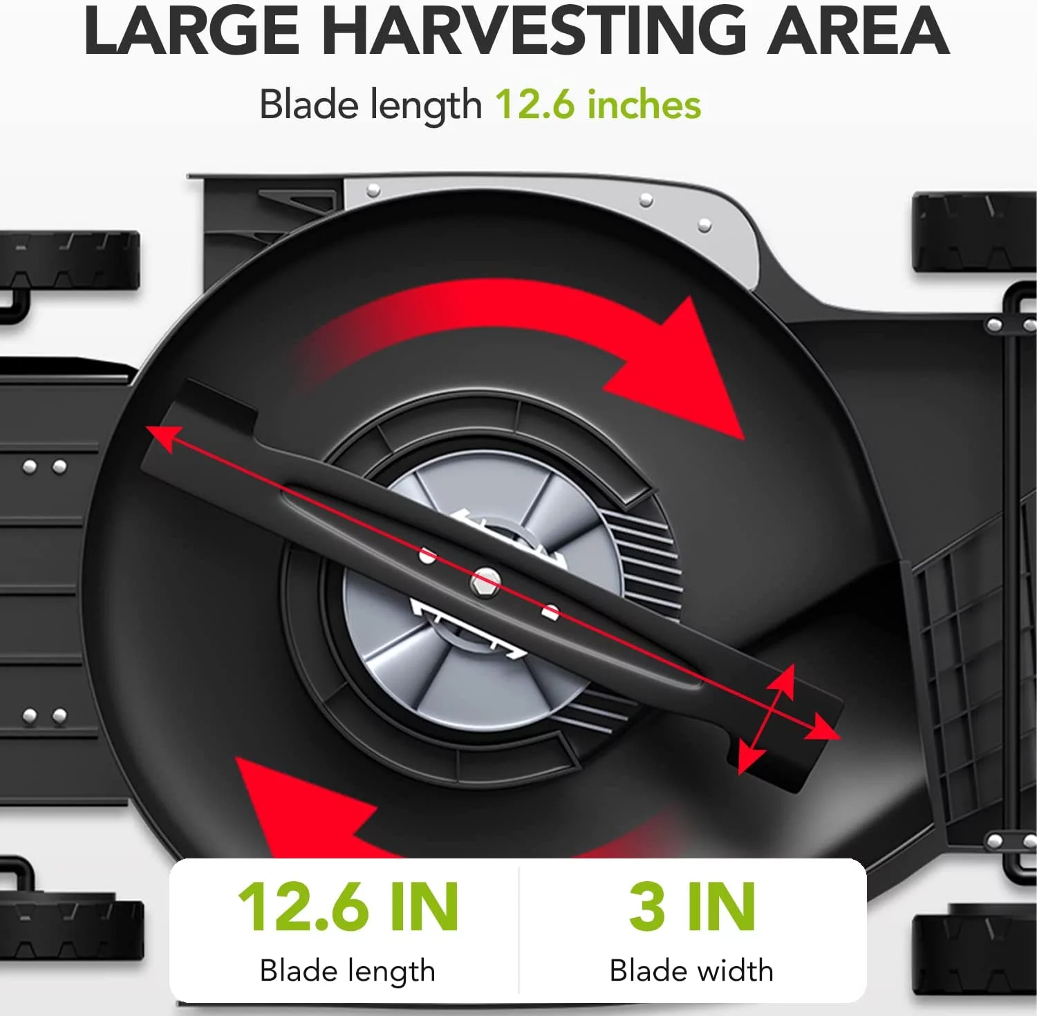 Electric Lawn Mower Grass Cutter Machine,Corded, 12 Amp, 13-Inch with Collection Box，Green