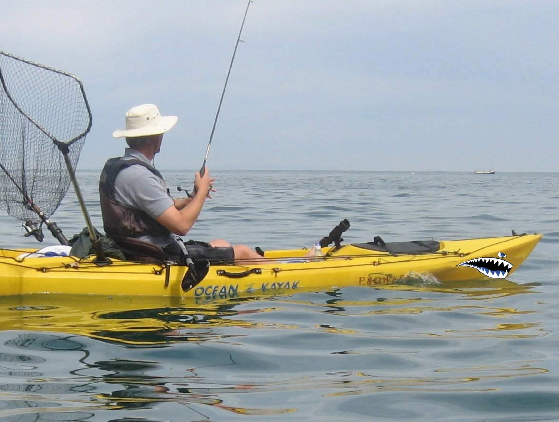 SaKaguro Shark Teeth Mouth Kayak Stickers,Vinyl,2Pcs,Shark-C