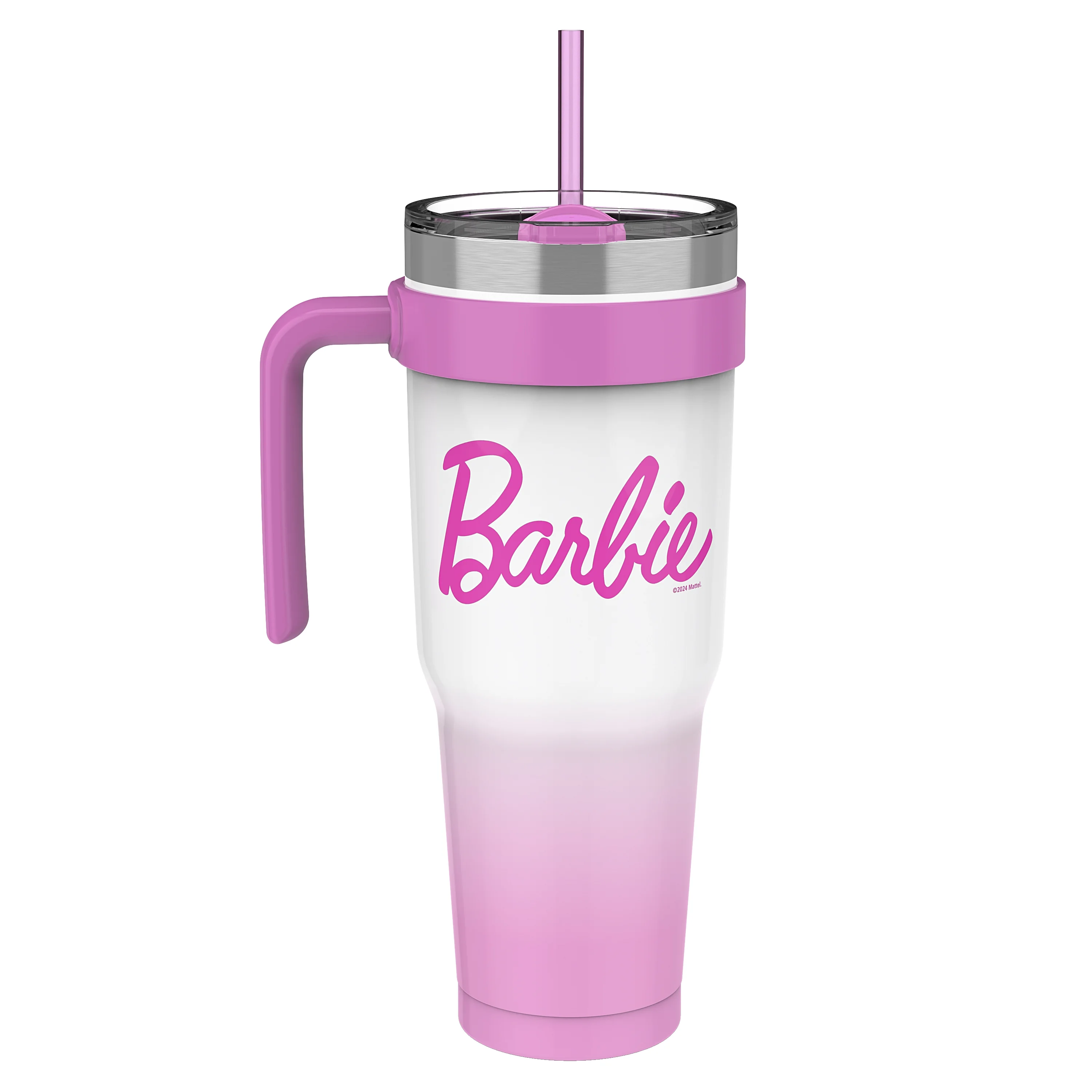 Barbie 40oz Double Wall Stainless Steel Waverly Tumbler - Pink Ombre