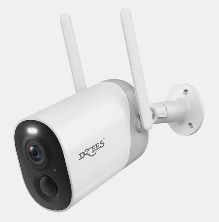 Dzees Wireless Outdoor Security Camera Solar Powered WiFi 2K HD Night Vision Cam