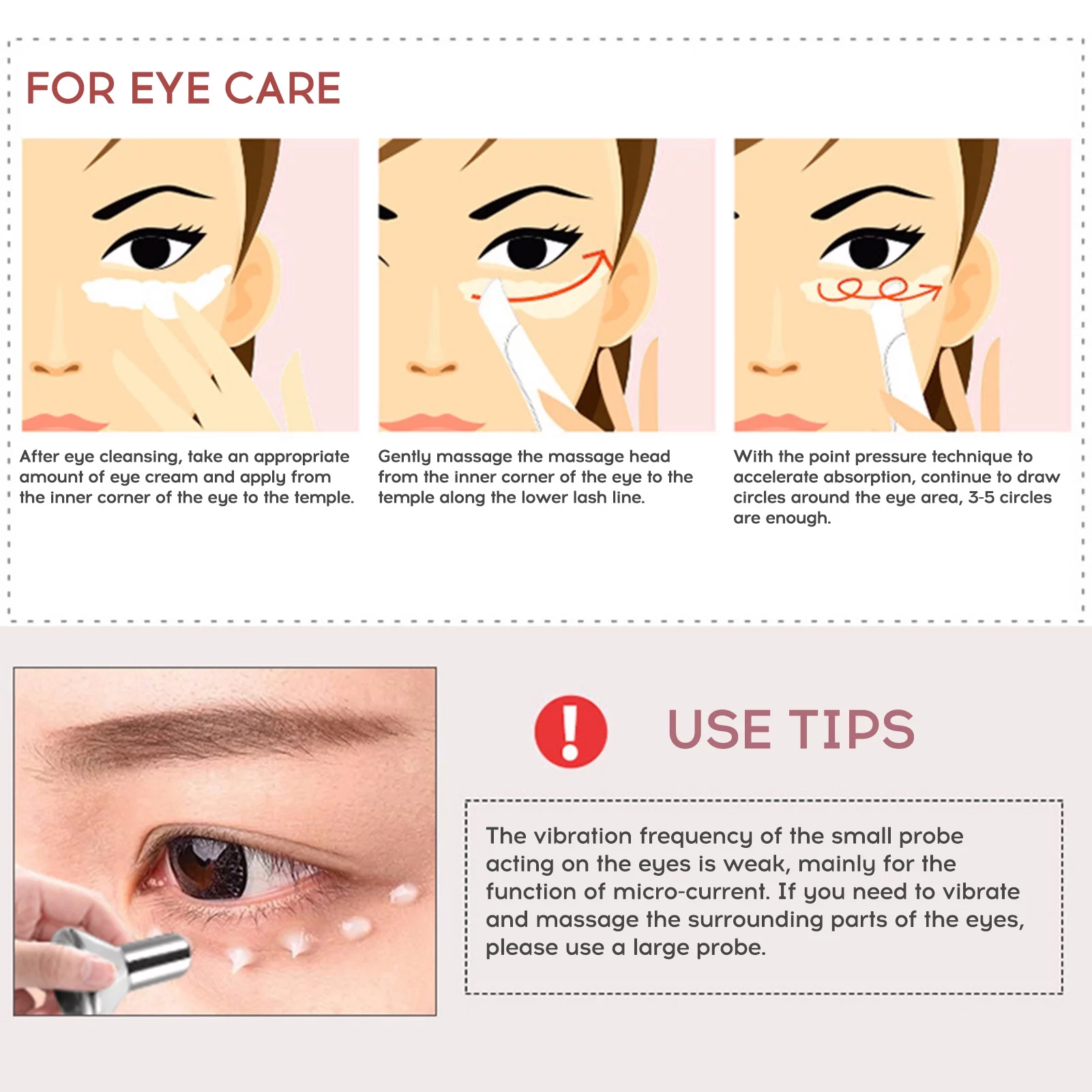 OWSOO Micro-current Skin Rejuvenation Instrument Eye Essence Massager Home Facial Beauty Instrument