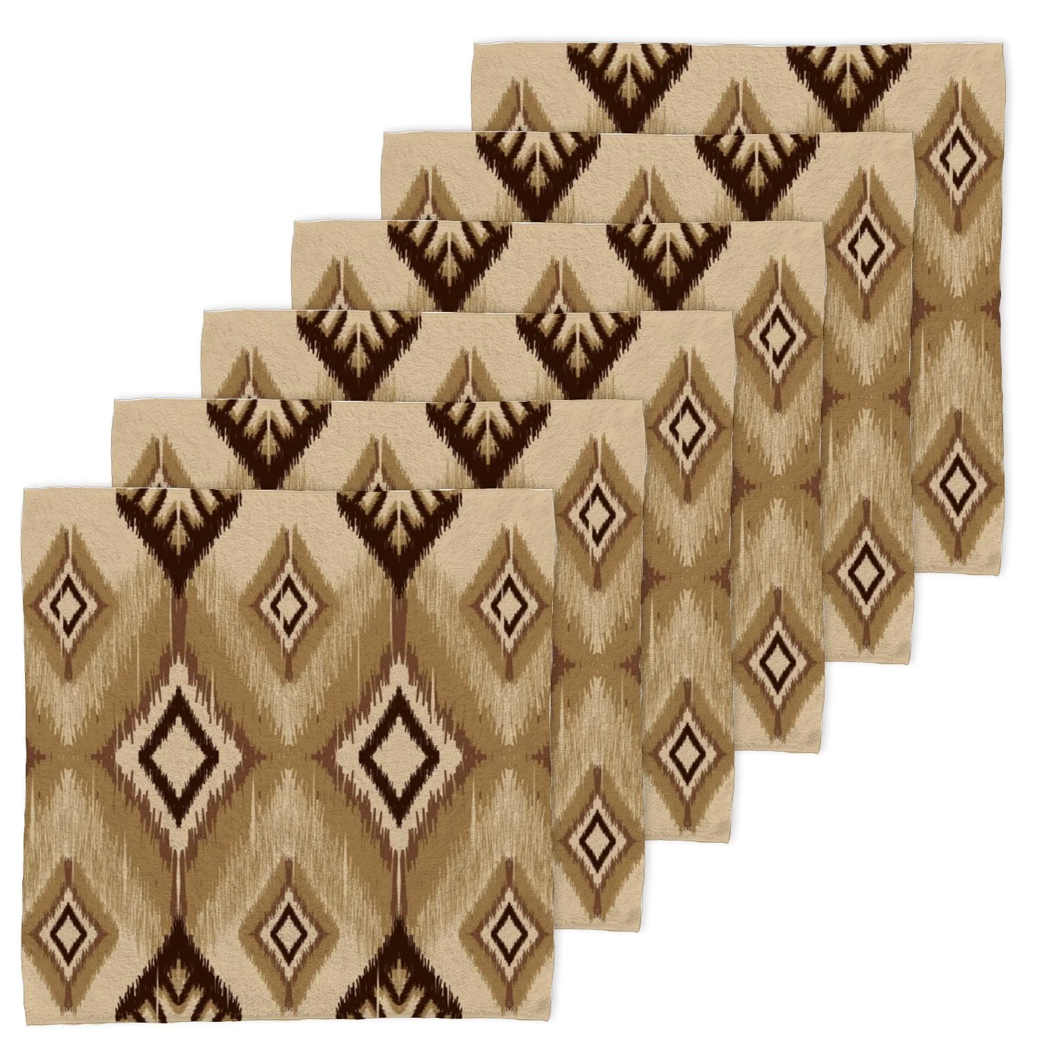 ANYWAY.GO 4 pack Baby Washcloths - 12 x 12 Inch Super Soft Baby Towels - 100% Cotton Highly Absorbent Wash Cloths for Face and Body,African Ikat Paisley Embroidery