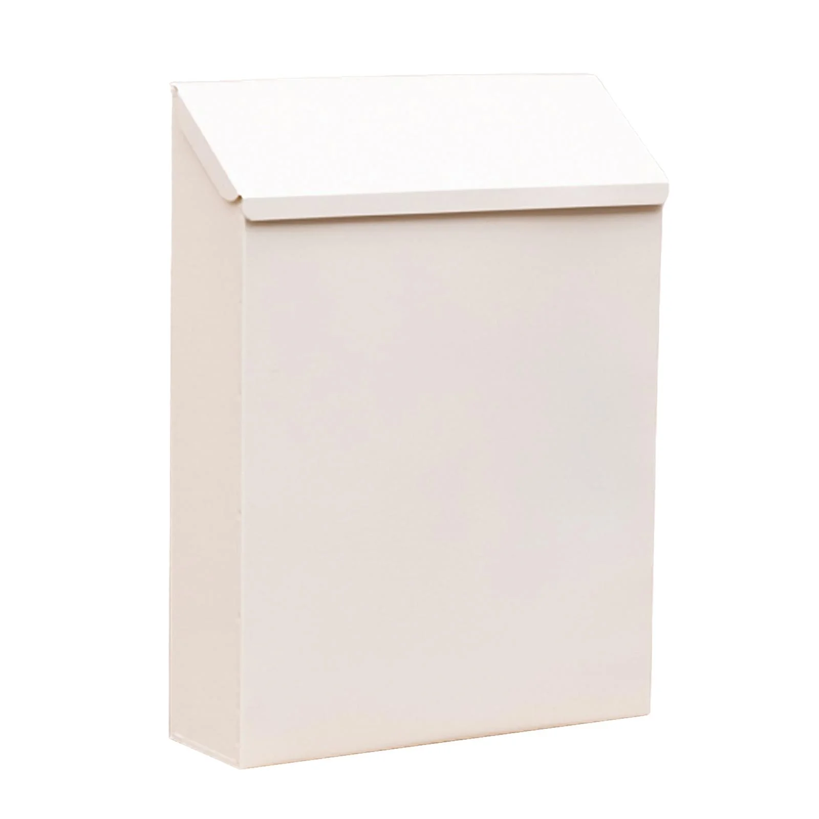 Wall Mounted Mailbox Drop Box with Lock Letterbox Large Capacity Wall Hanging Mail Box Newspaper Holder Box for Outside House white