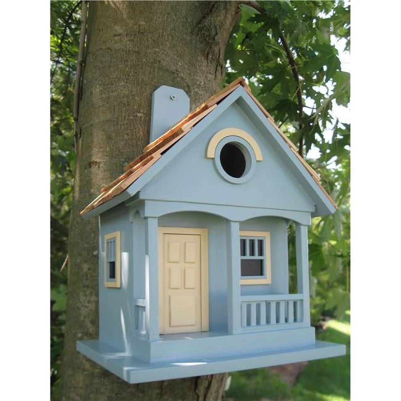 Home Bazaar Pacific Grove Bird House, Light Blue