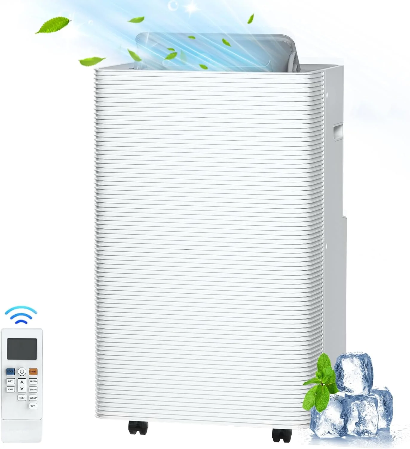 Portable Air Conditioner, 14000 BTU Portable AC Unit with Remote Control, Dehumidifier, Fan, Auto, Sleep Modes, Up to 700 Sq. Ft, Quiet Portable Air Conditioners with Installation Kits, 24H Timer