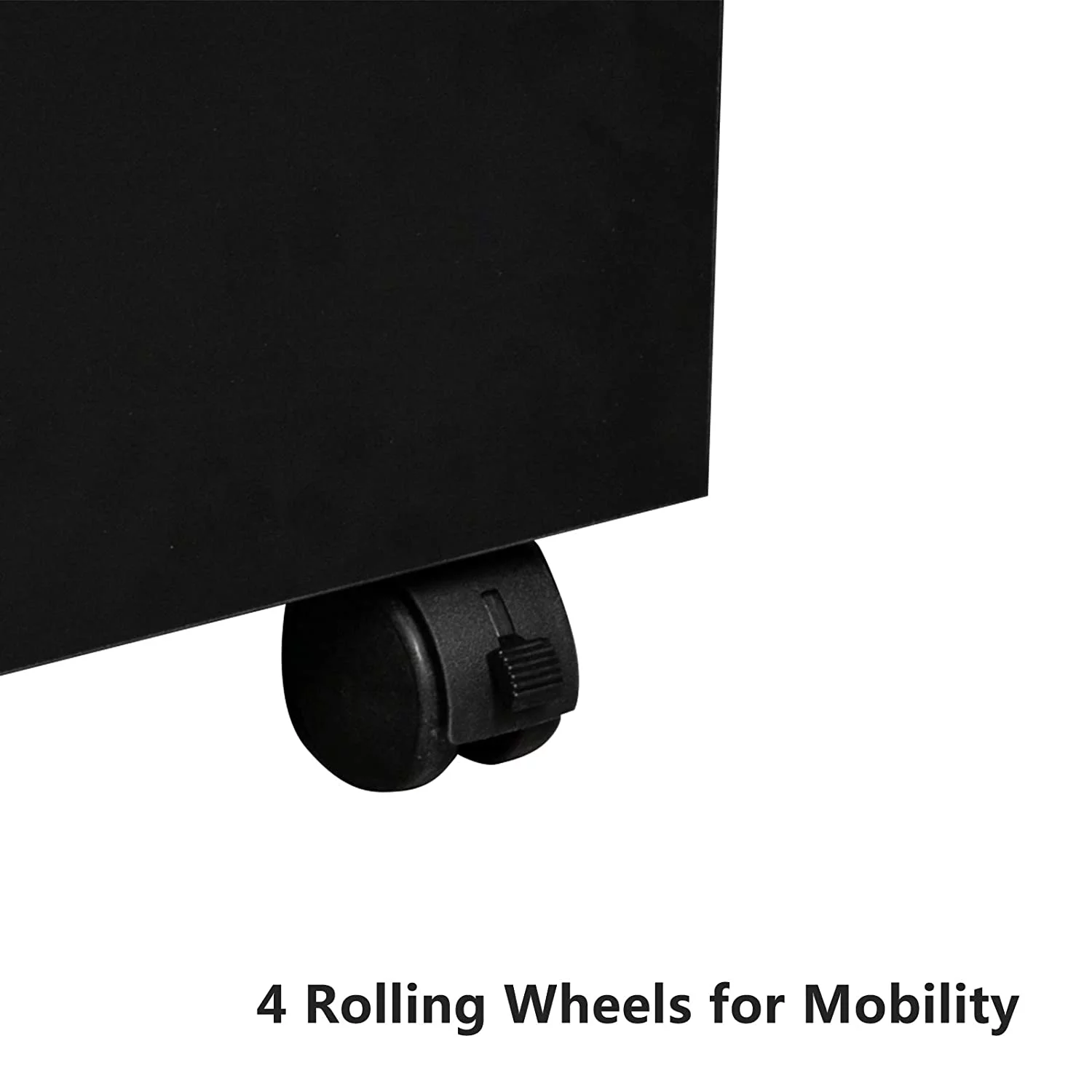 OmySalon Manicure Table Nail Desk with Drawers for Beauty Spa Salon, Black