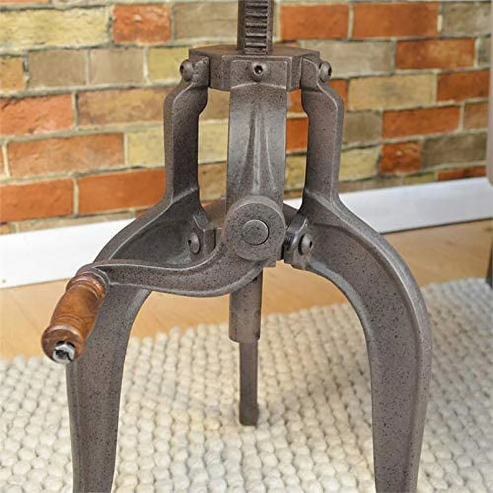 Tanvi Industrial Adjustable Crank Accent Table - 18 x 18 x 28 in.