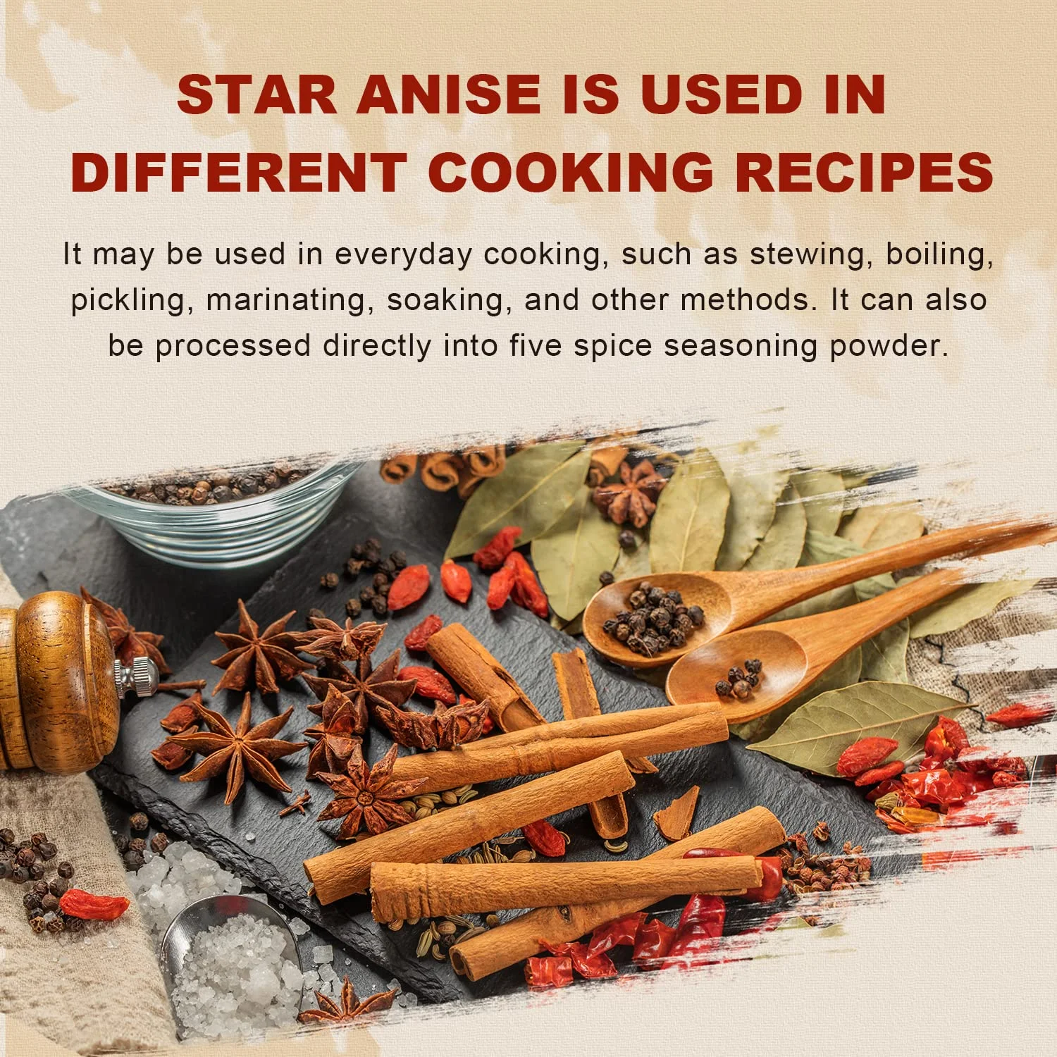 52USA Star Anise, 4oz, NON-GMO Verified Whole Chinese Star Anise Pods, Dried Anise Star Spice (Regular 4 Ounce)