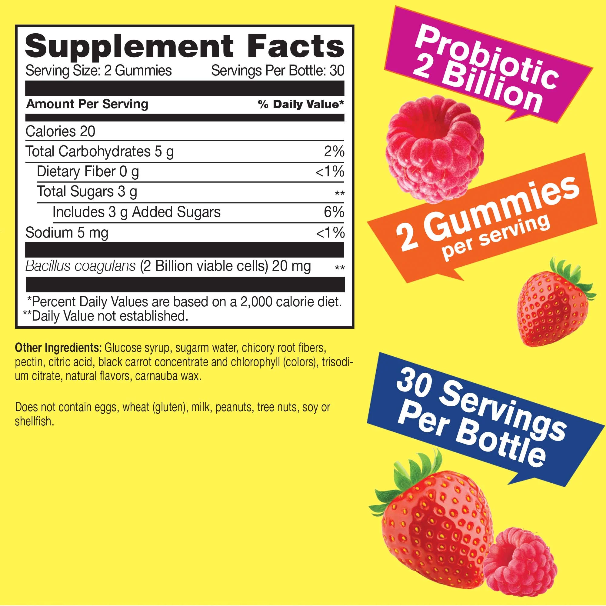 WellYeah Probiotic Gummies for Men and Women - Digestive Support, Gut Health, Immune Support Gummy - Probiotics for Digestive Health - Vegan, Gluten Free - 60 Gummies Supplement