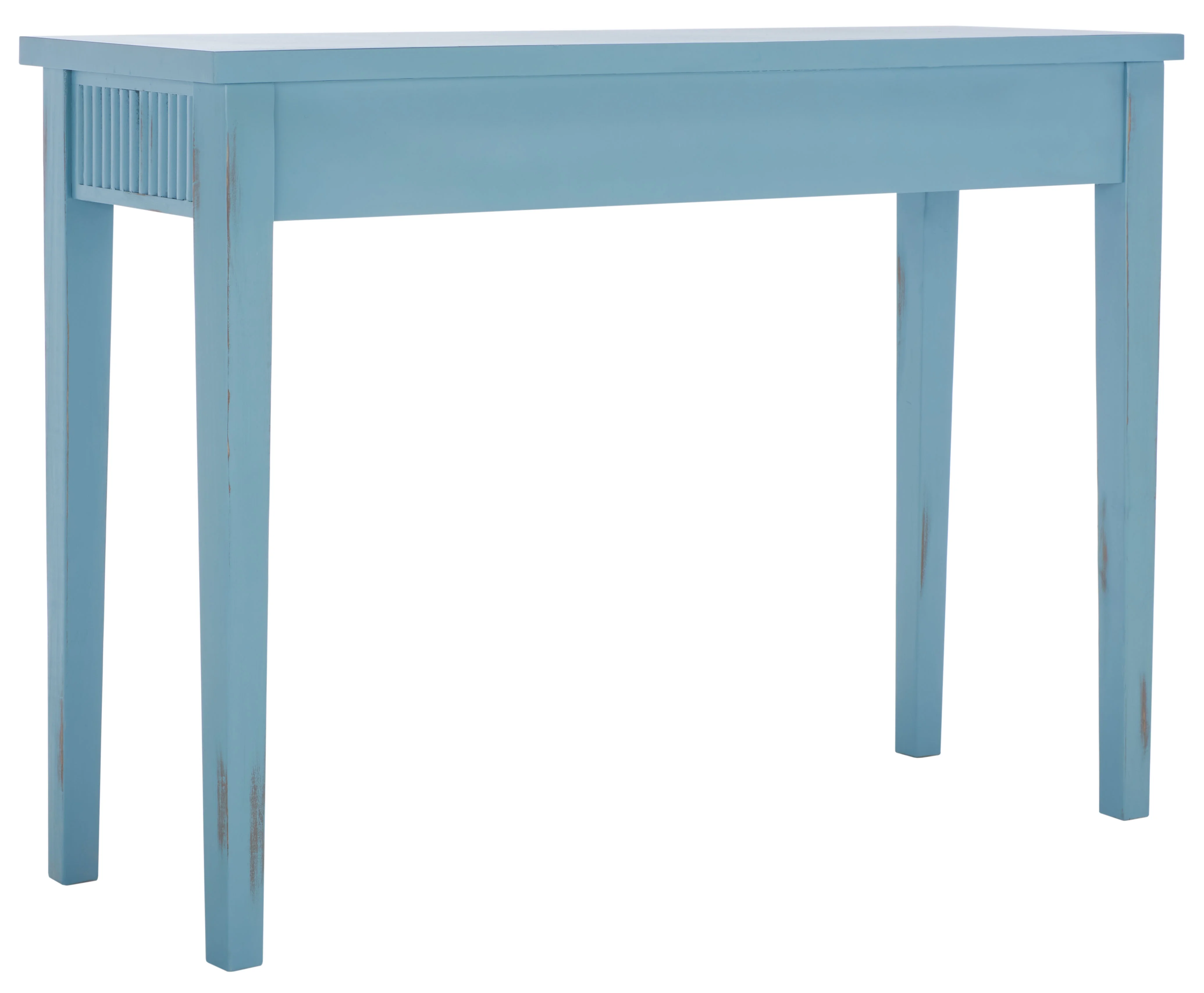 SAFAVIEH Beale Amish Blue Wood Console Table with Drawer (43.3 in. W x 15.8 in. D x 32 in. H)