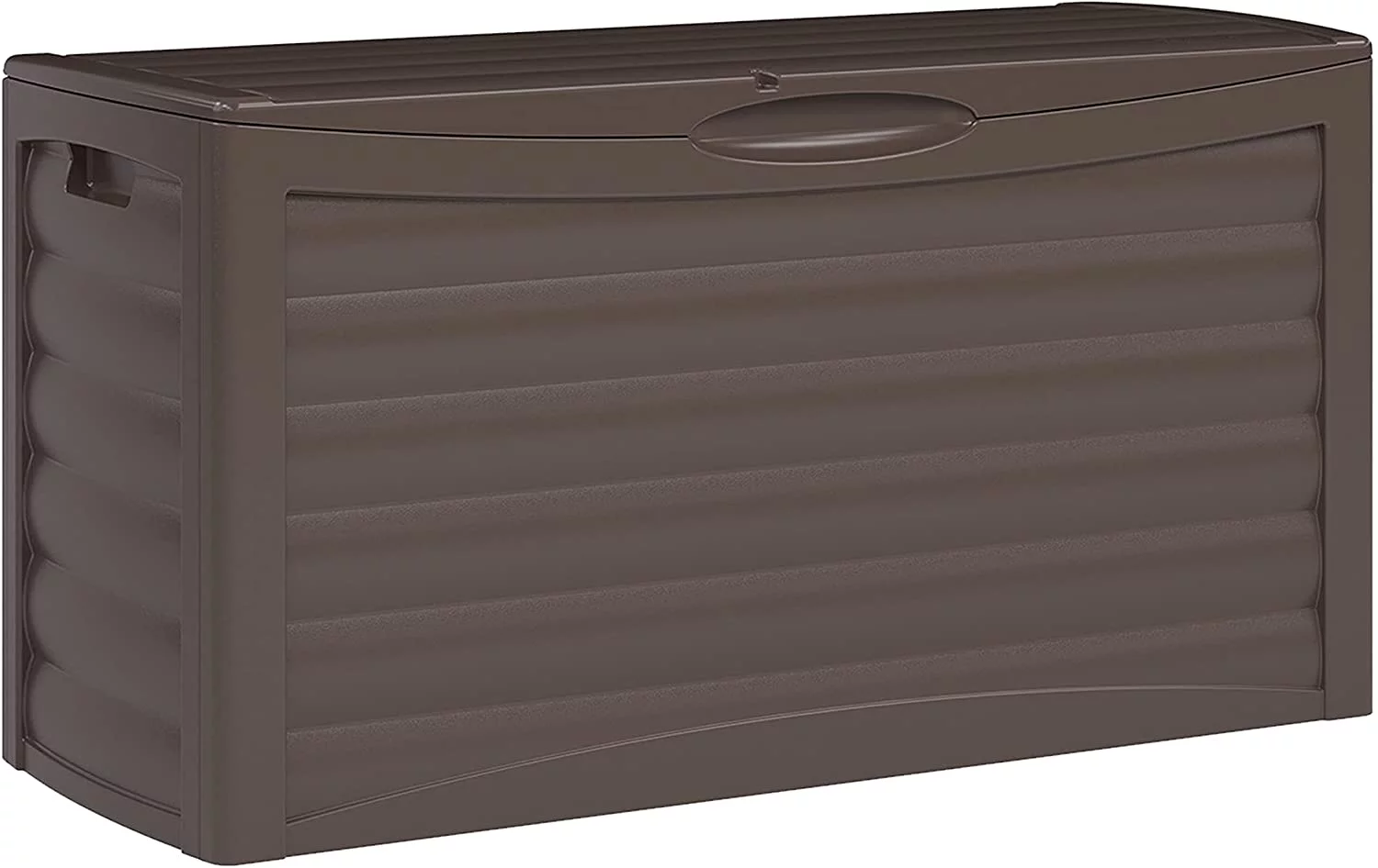 Suncast 63 Gallon Resin Outdoor Patio Storage Box, Brown