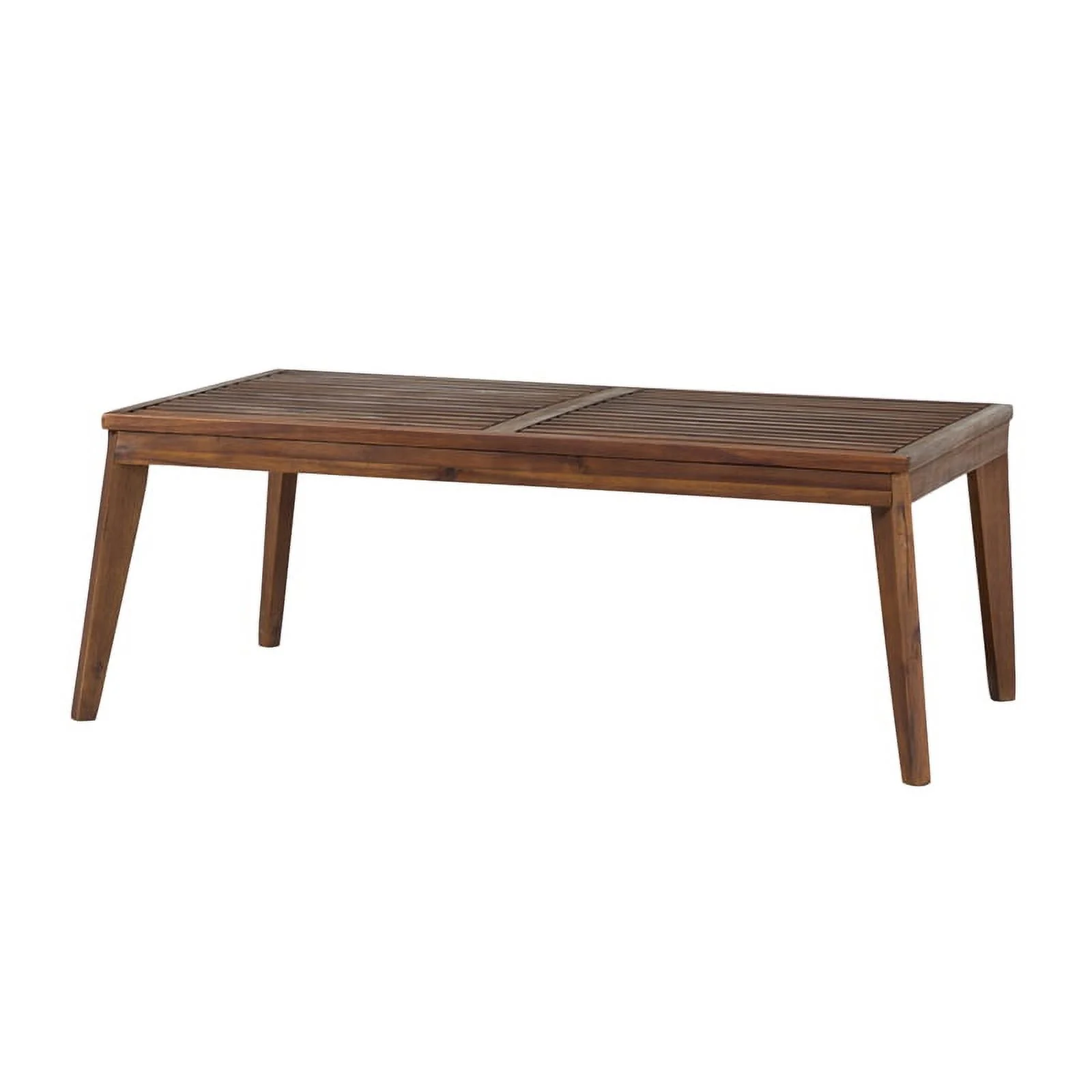 Pemberly Row Modern Outdoor Solid Wood Coffee Table - Dark Brown
