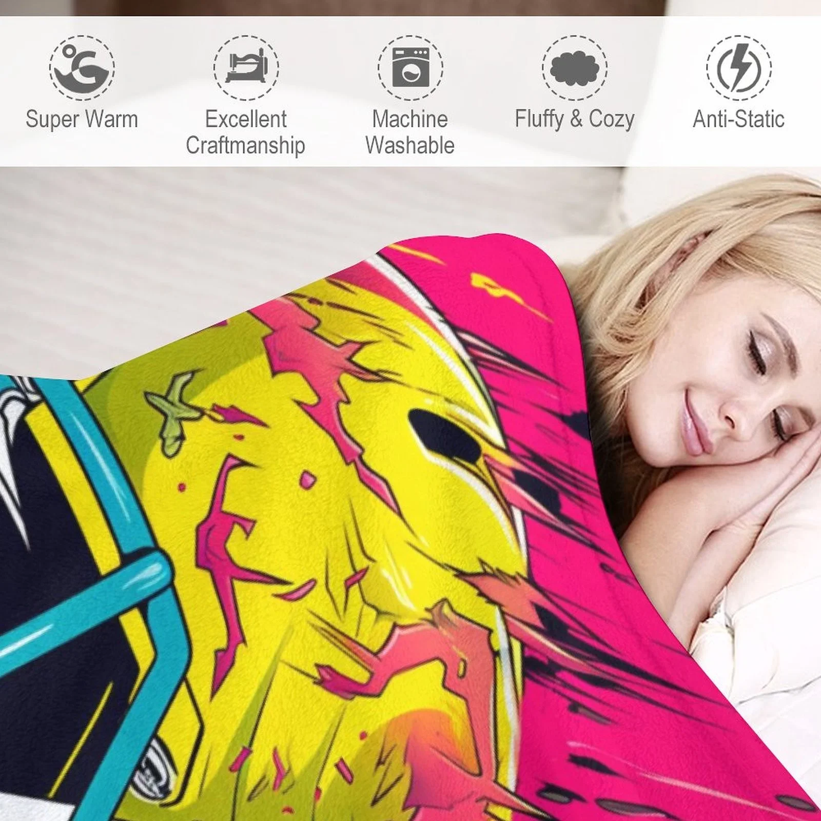 Tassel Throw Blanket Blanket Super Soft Flannel All Season Lightweight Living Room/Bedroom Warming Blanket 130x150cm Thank You Gifts