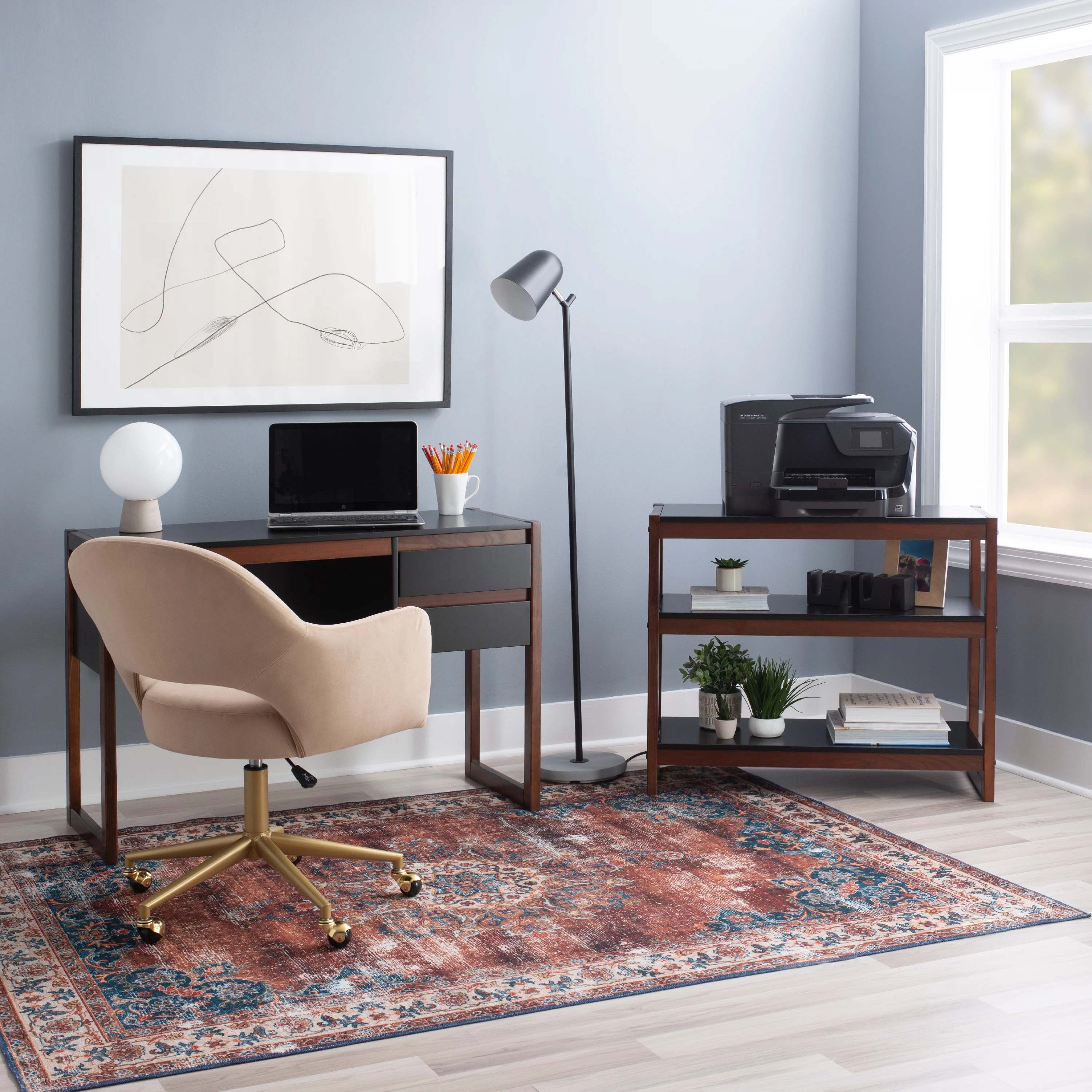 Linon Patrick 2-Drawer Writing Desk, 43.25