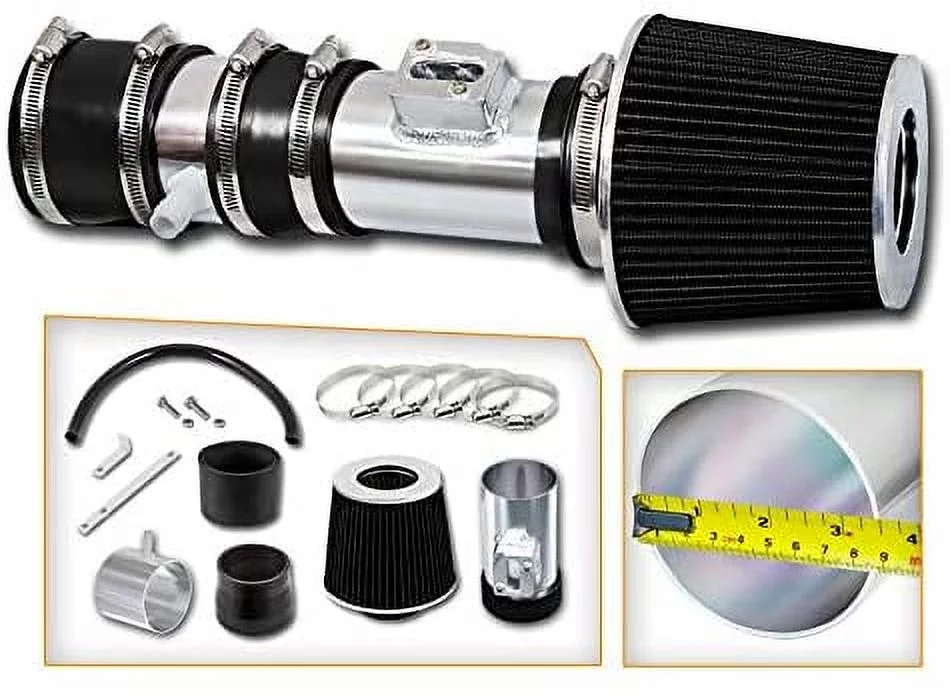 Rtunes Racing Short Ram Air Intake Kit + Filter Combo BLACK Compatible For 12-17 Buick Enclave / 12-17 Chevy Traverse / 12-17 GMC Acadia 3.6L V6 â€¦