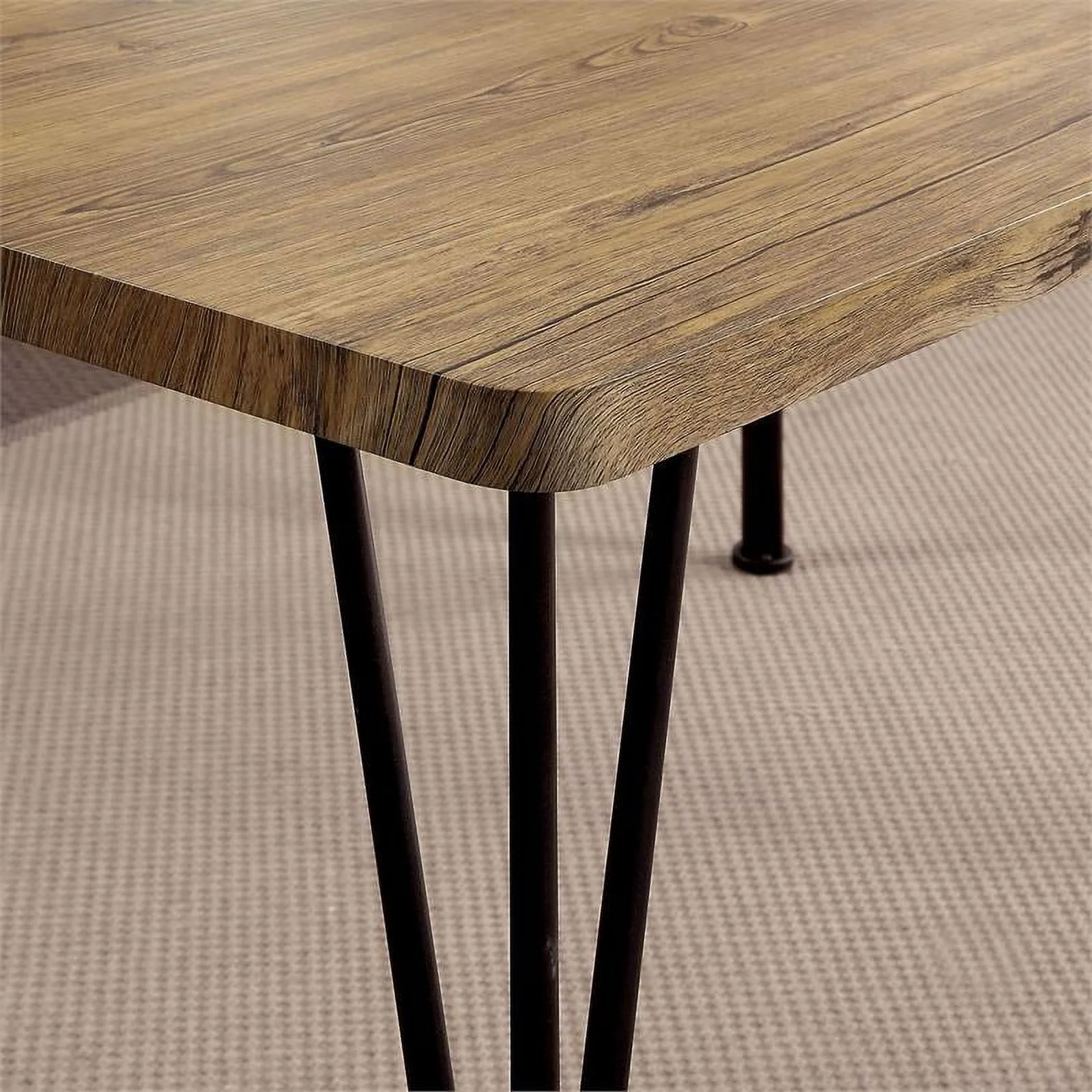 Furniture of America Kelle Transitional Metal 5-Piece Dining Set in Dark Bronze