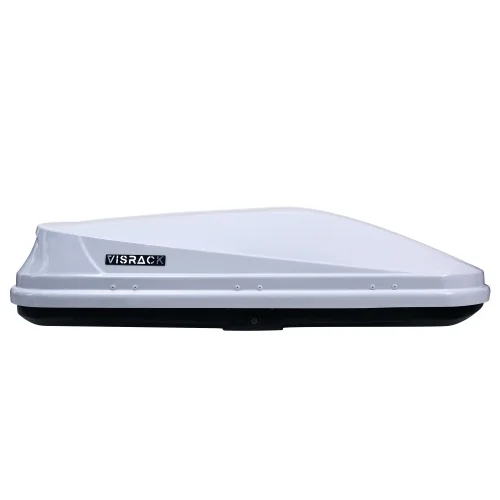 VISRACK Hard Shell Roof Cargo Carrier with Security Keys, Roof Box, Cargo Box, 62 (L) x 31 (W) x 15(H) Inches, 14 Cubic Feet (Tool-Free Install), WHITE